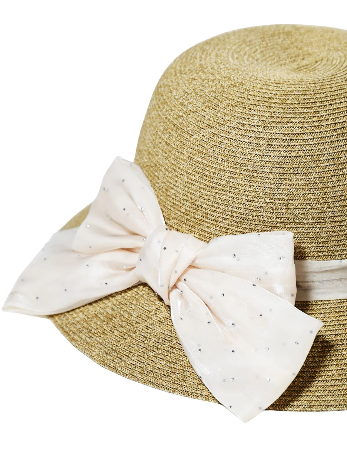 Odette Beige Raffia Woven Texture Hat For Women - Image 9