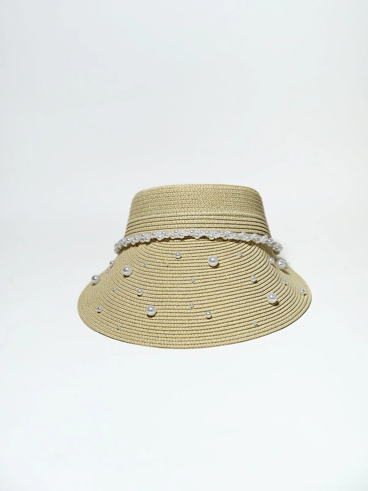 Odette Beige Raffia Woven Texture Hat For Women - Image 8