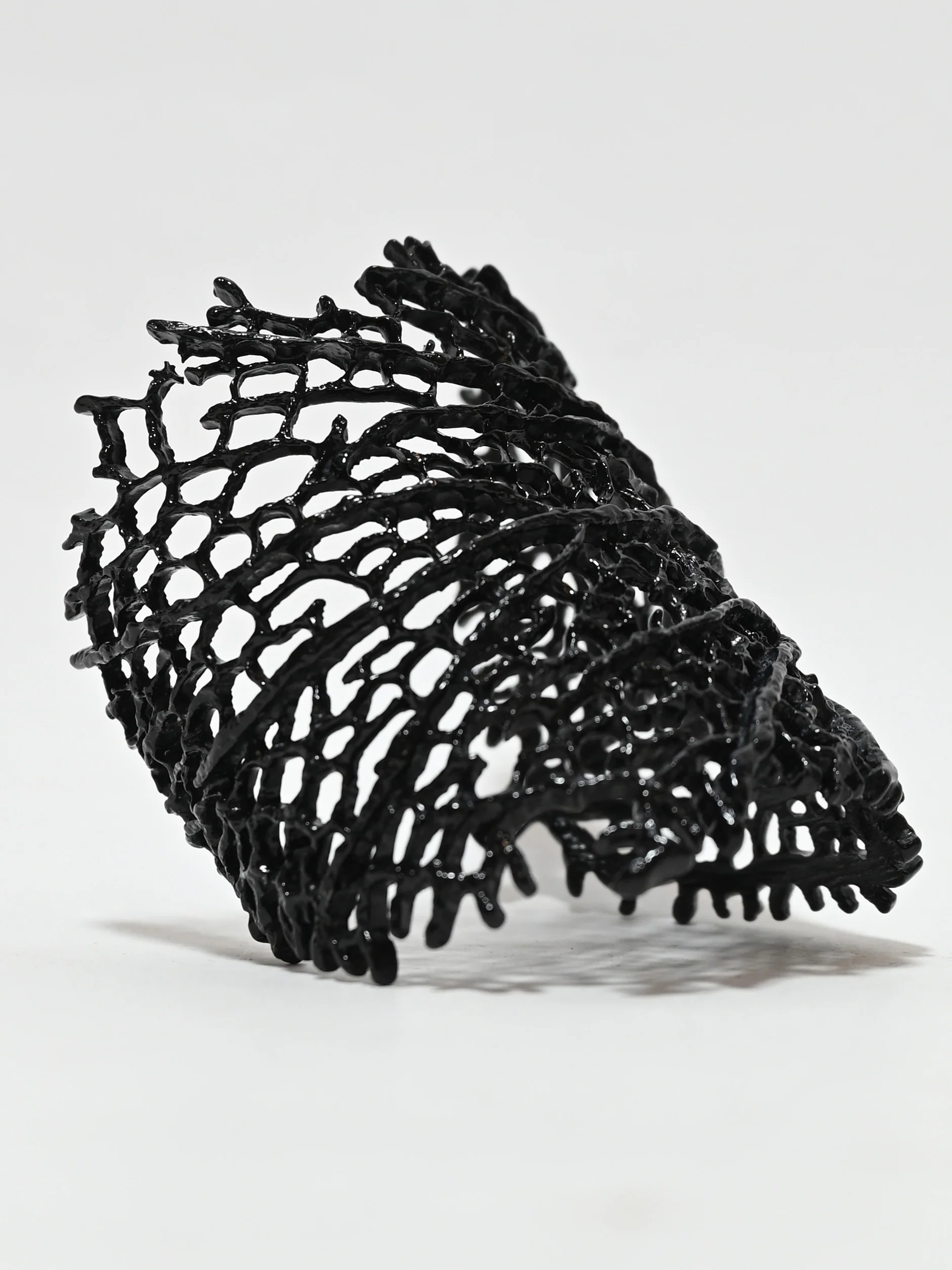 Odette Black Alloy Coral Design Bracelet For Women - Image 4
