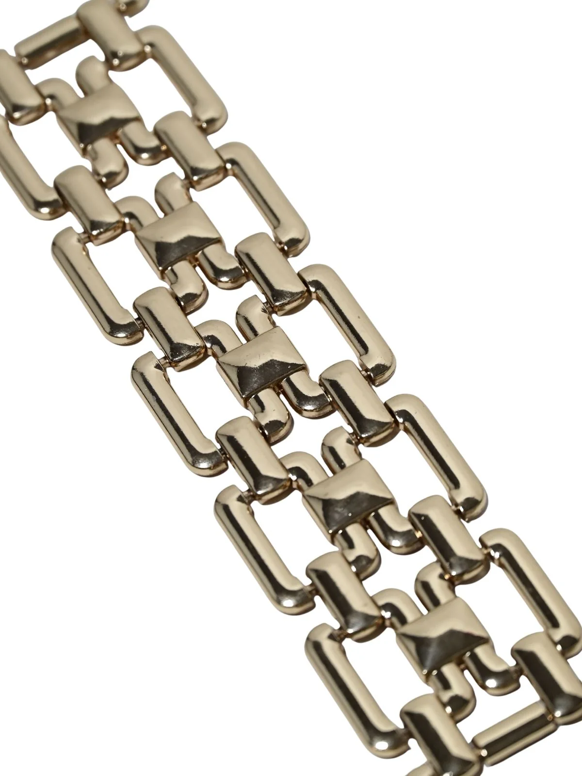 Odette Black Alloy Metallic Design Belt For Women - Image 4