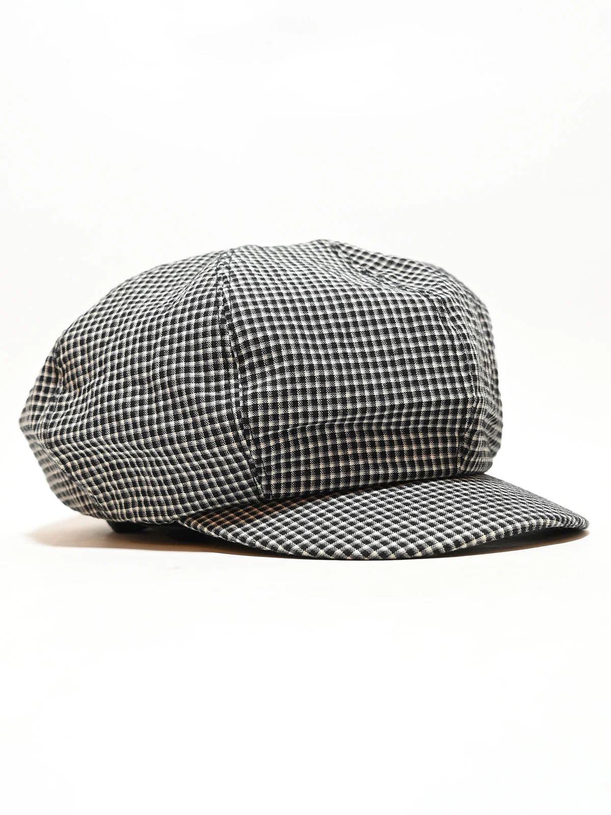 Odette Black And White Poly Cotton Checked Hat Women - Image 2