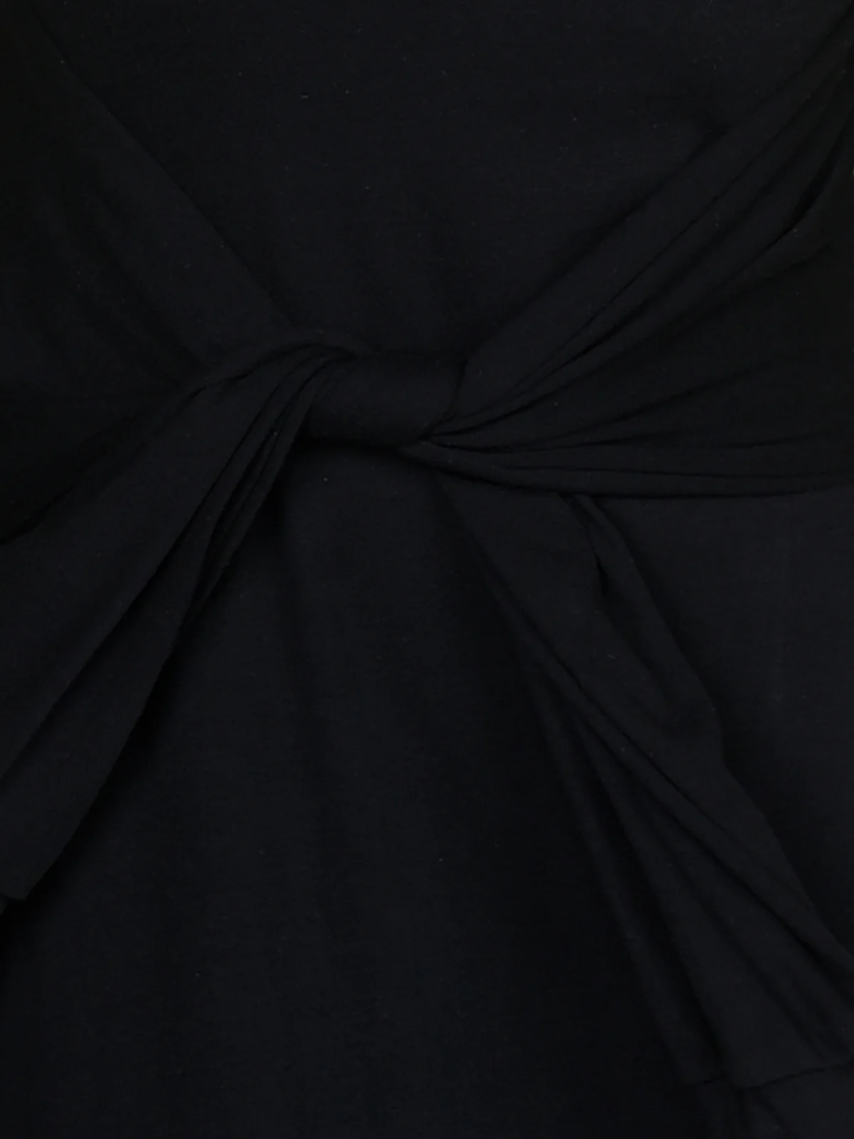 Odette Black Cotton Jersey Lycra Solid Dress for Women - Image 5