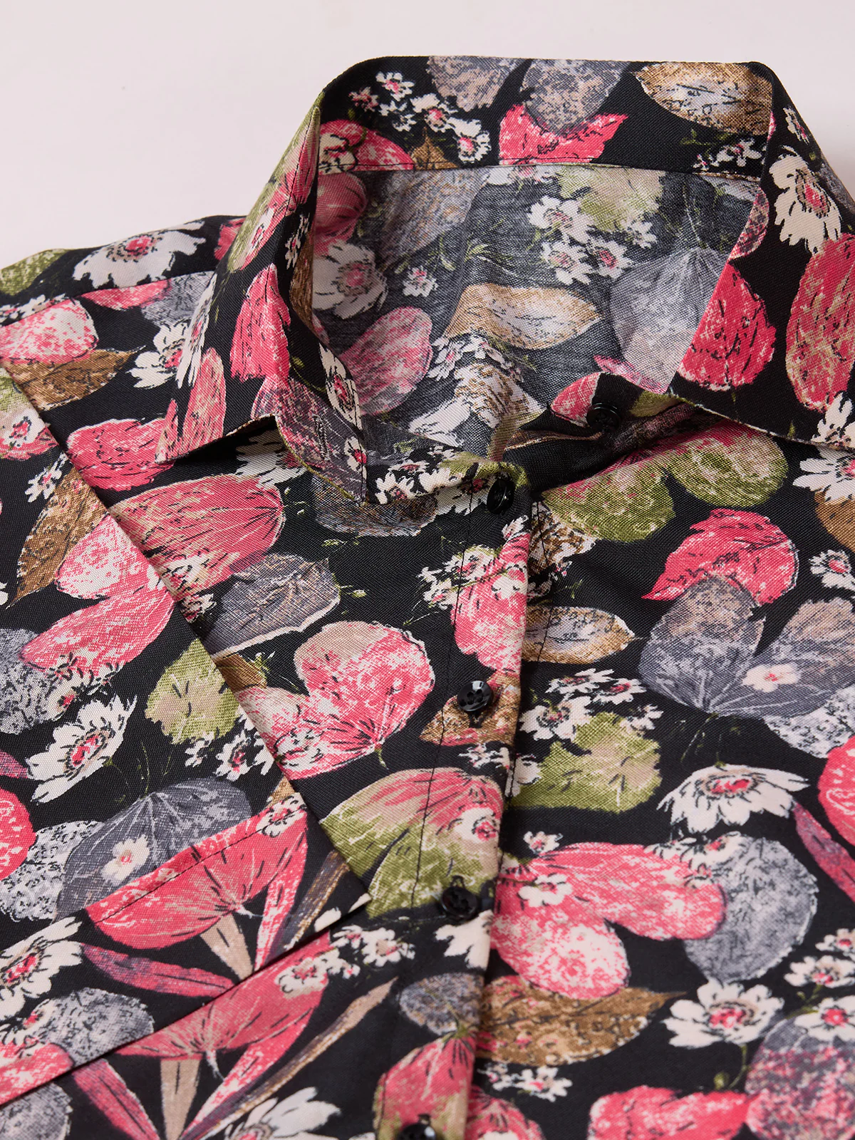 Odette Black Cotton Printed Co-ord set For Women - Image 6