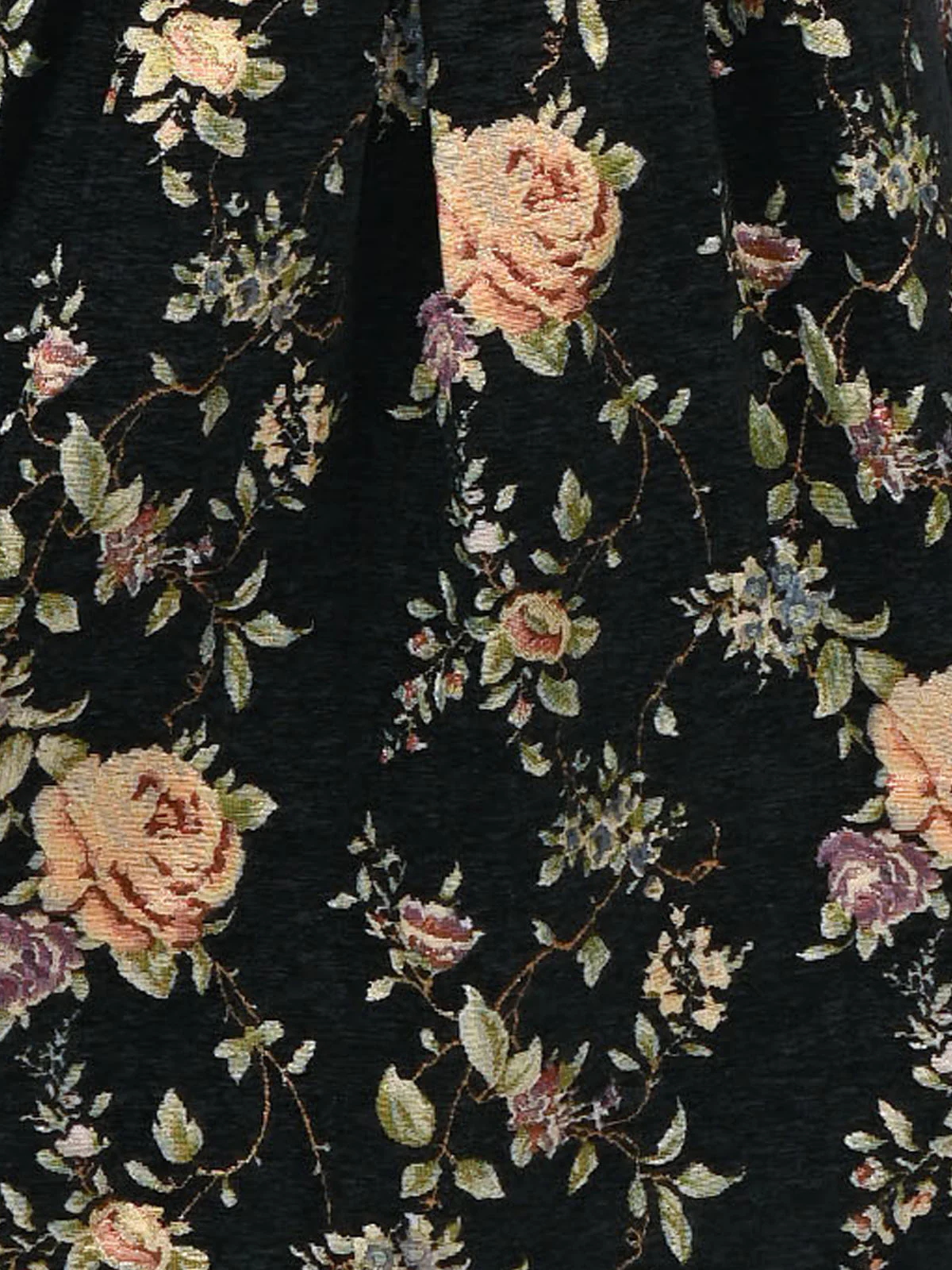 Odette Black Cotton Twill Woven Skirt For Women - Image 5