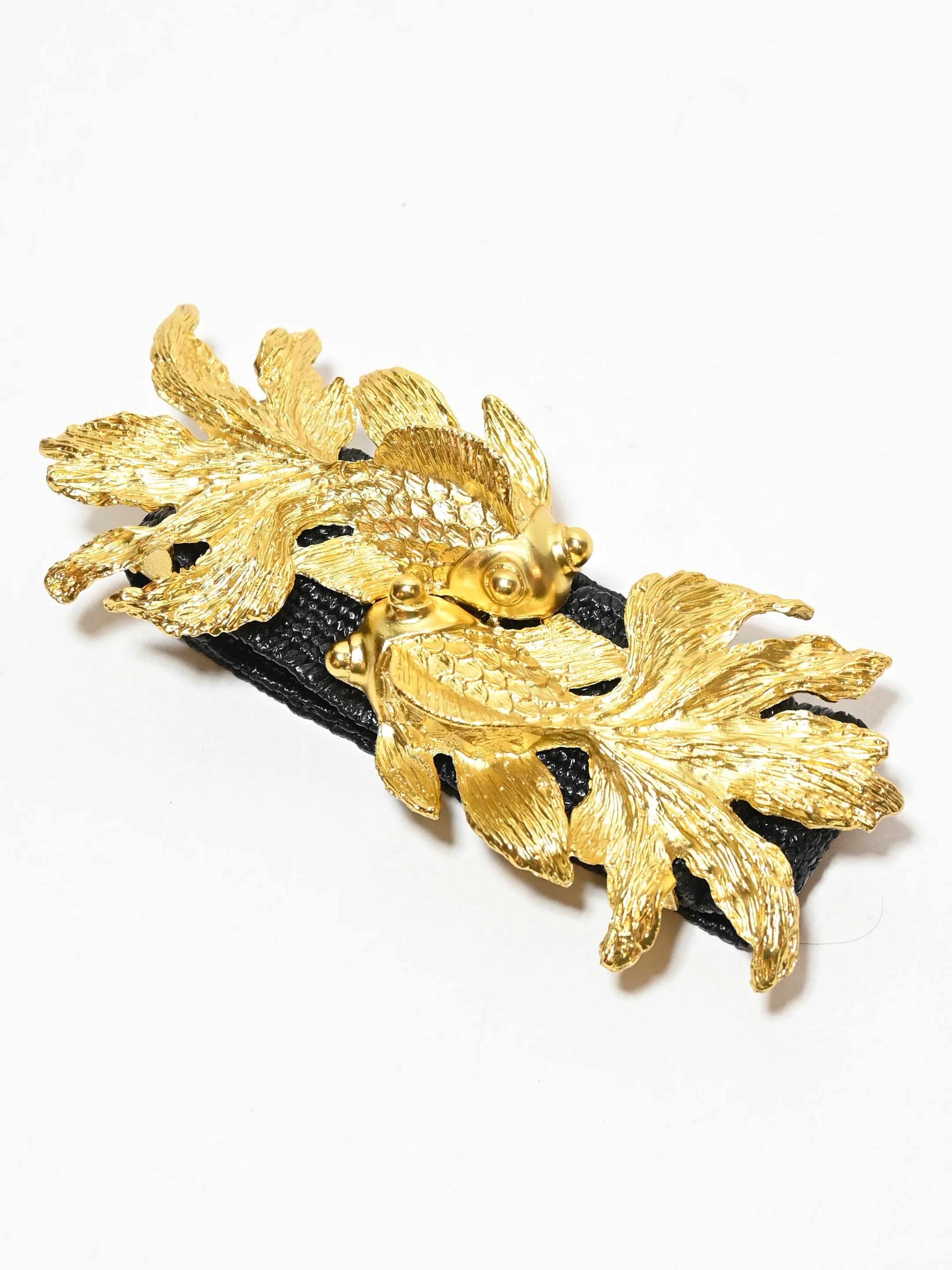 Odette Black Elastic And Raffia Metallic Design Belt For Women - Image 2