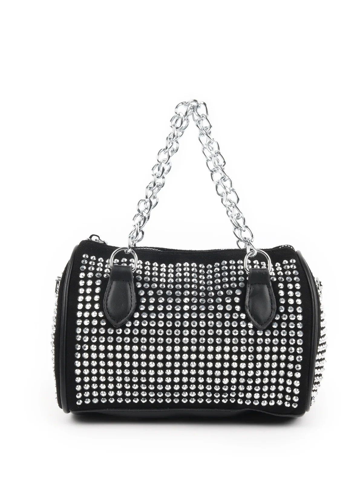 Odette Black Embellished Clutch For Women - Image 3