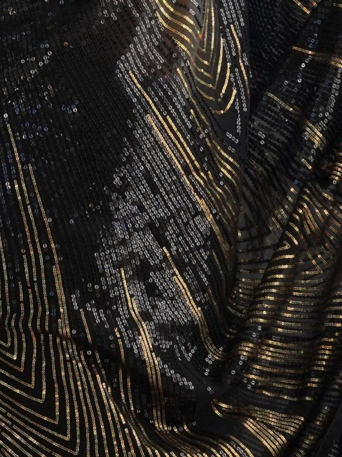 Odette Black Georgette Embellished Solid Saree For Women - Image 4