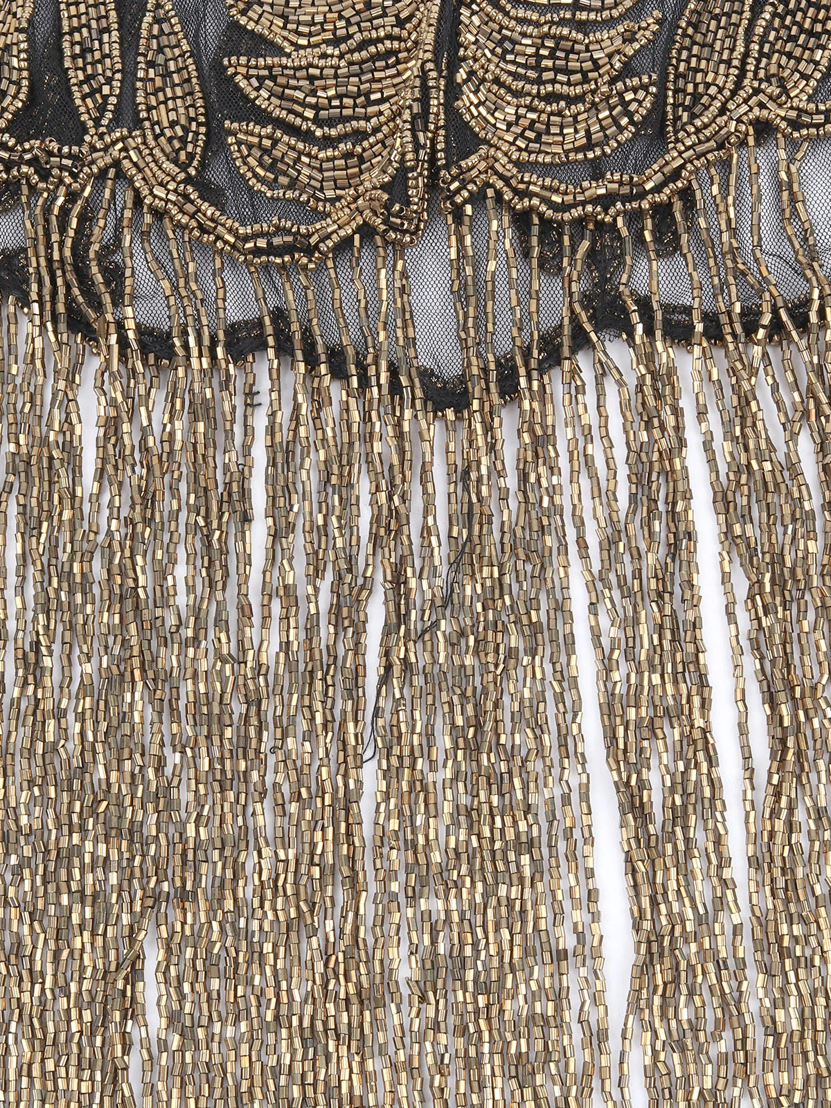 Odette Black & Golden Net Embellished Cape For Women - Image 7
