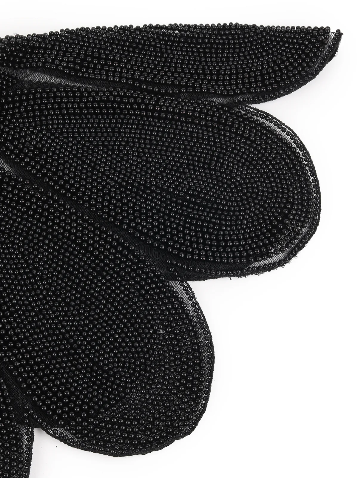 Odette Black Net All Beads Embroidered Cape For Women - Image 9