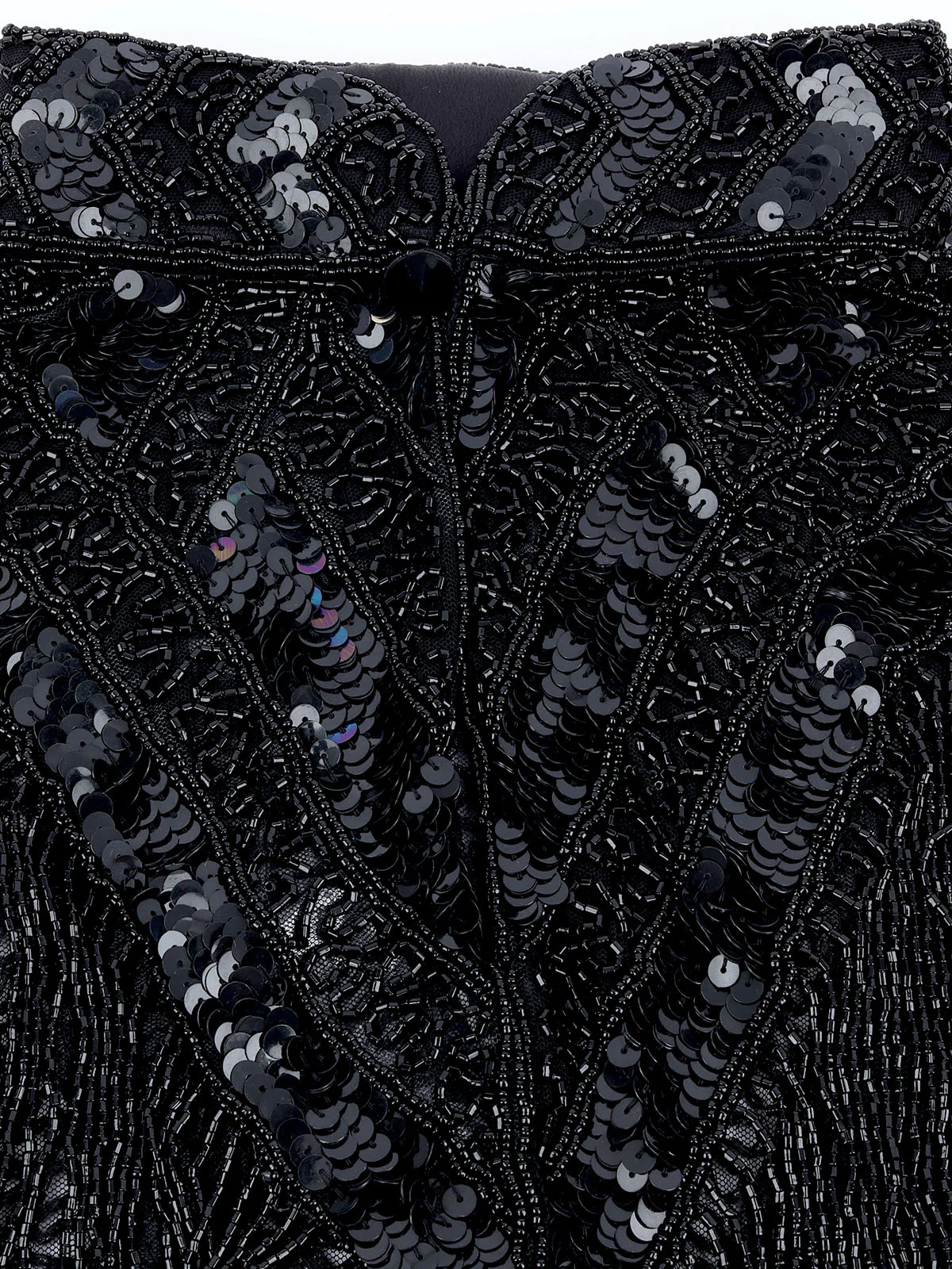 Odette Black Net Embellished Cape For Women - Image 6