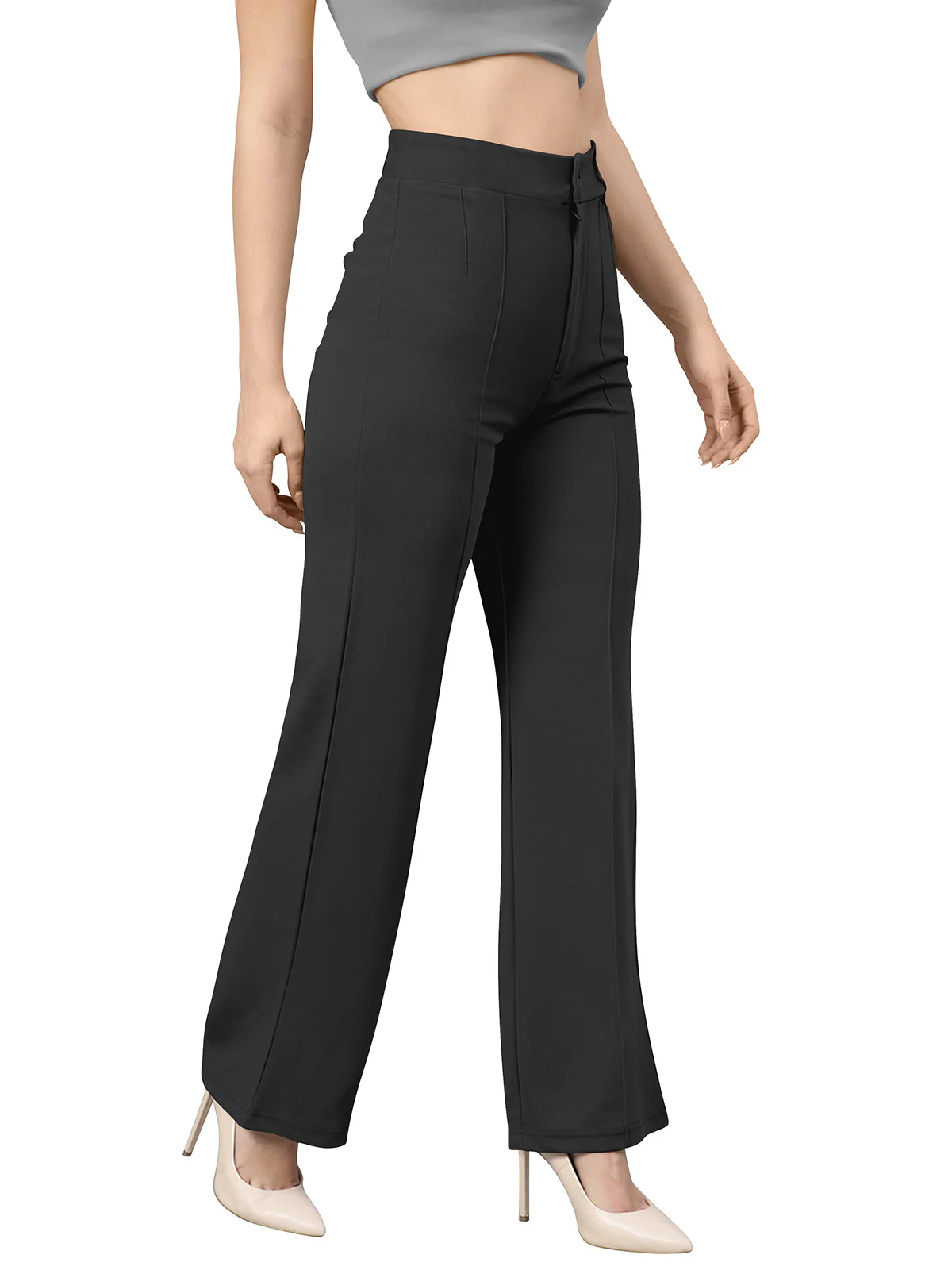 Odette Black Polyester Trouser For Women - Image 4