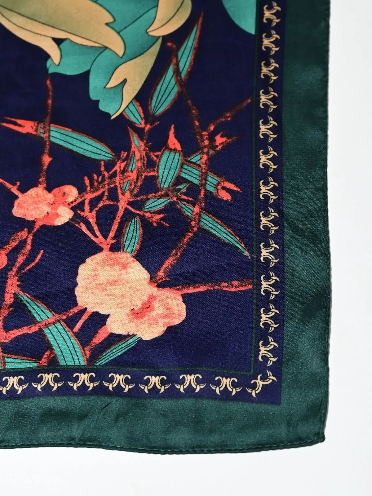 Odette Black Printed Satin Scarf For Women - Image 4