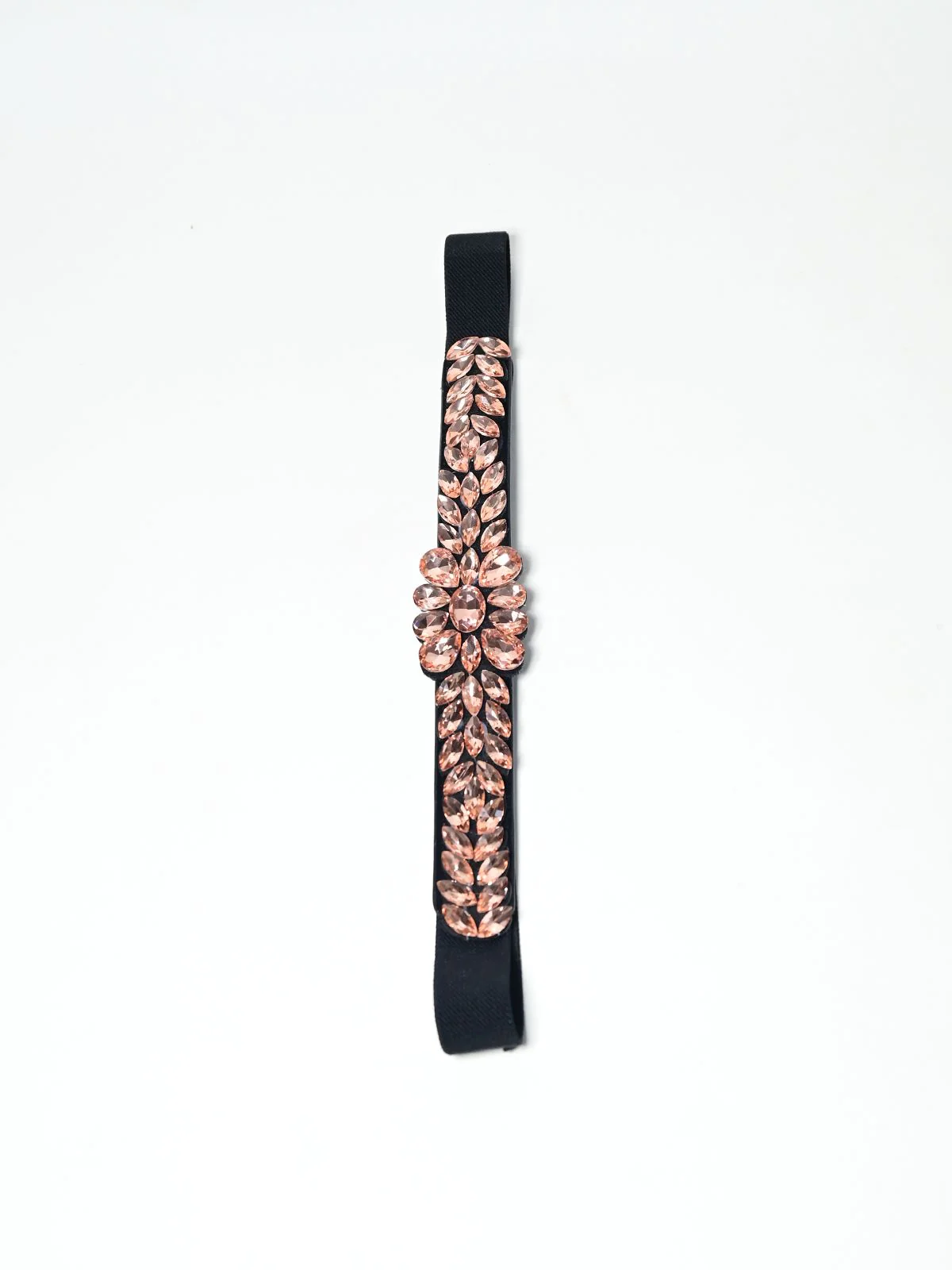 Odette Black PU Embellished Belt For Women - Image 2
