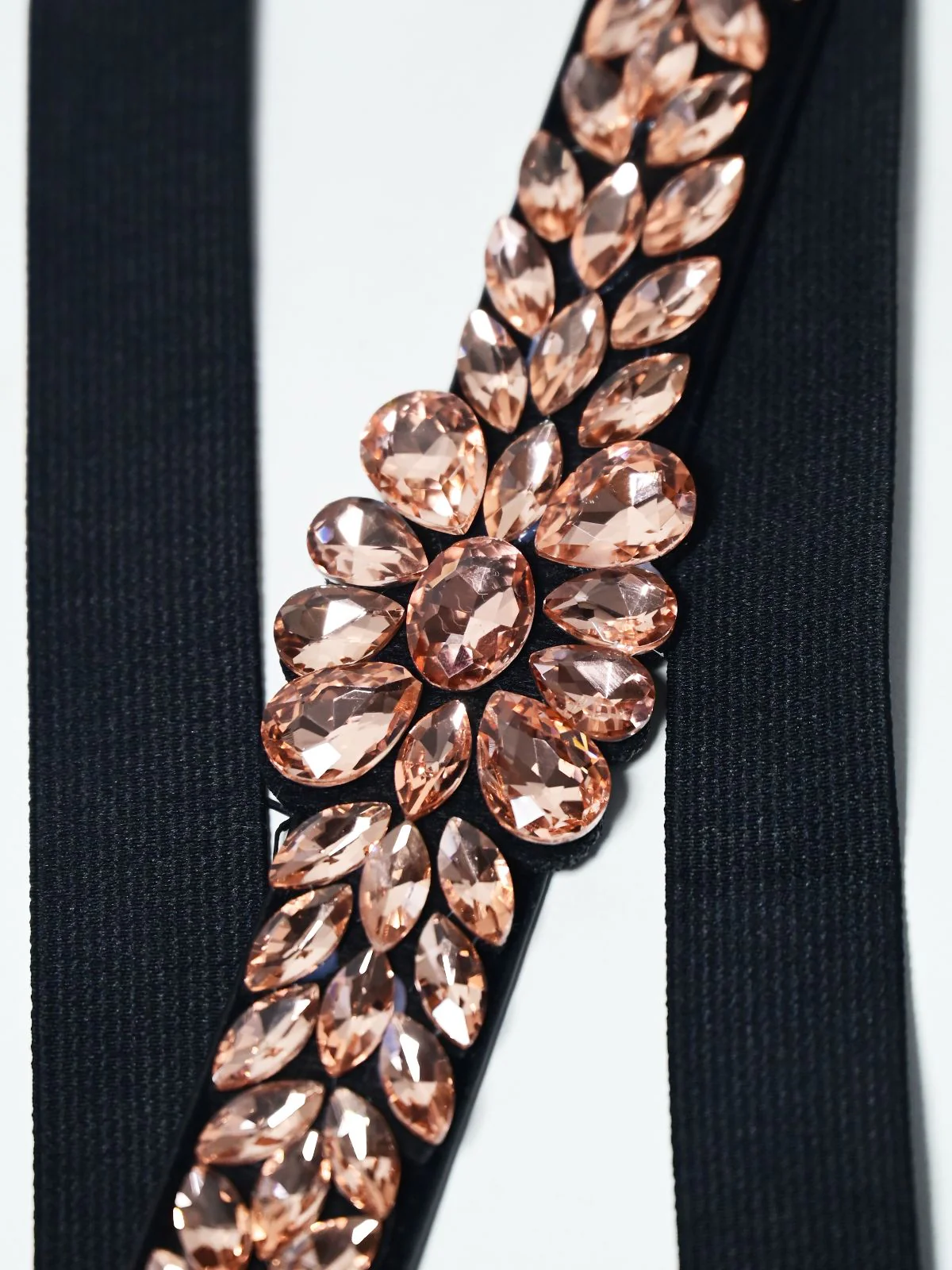 Odette Black PU Embellished Belt For Women - Image 4