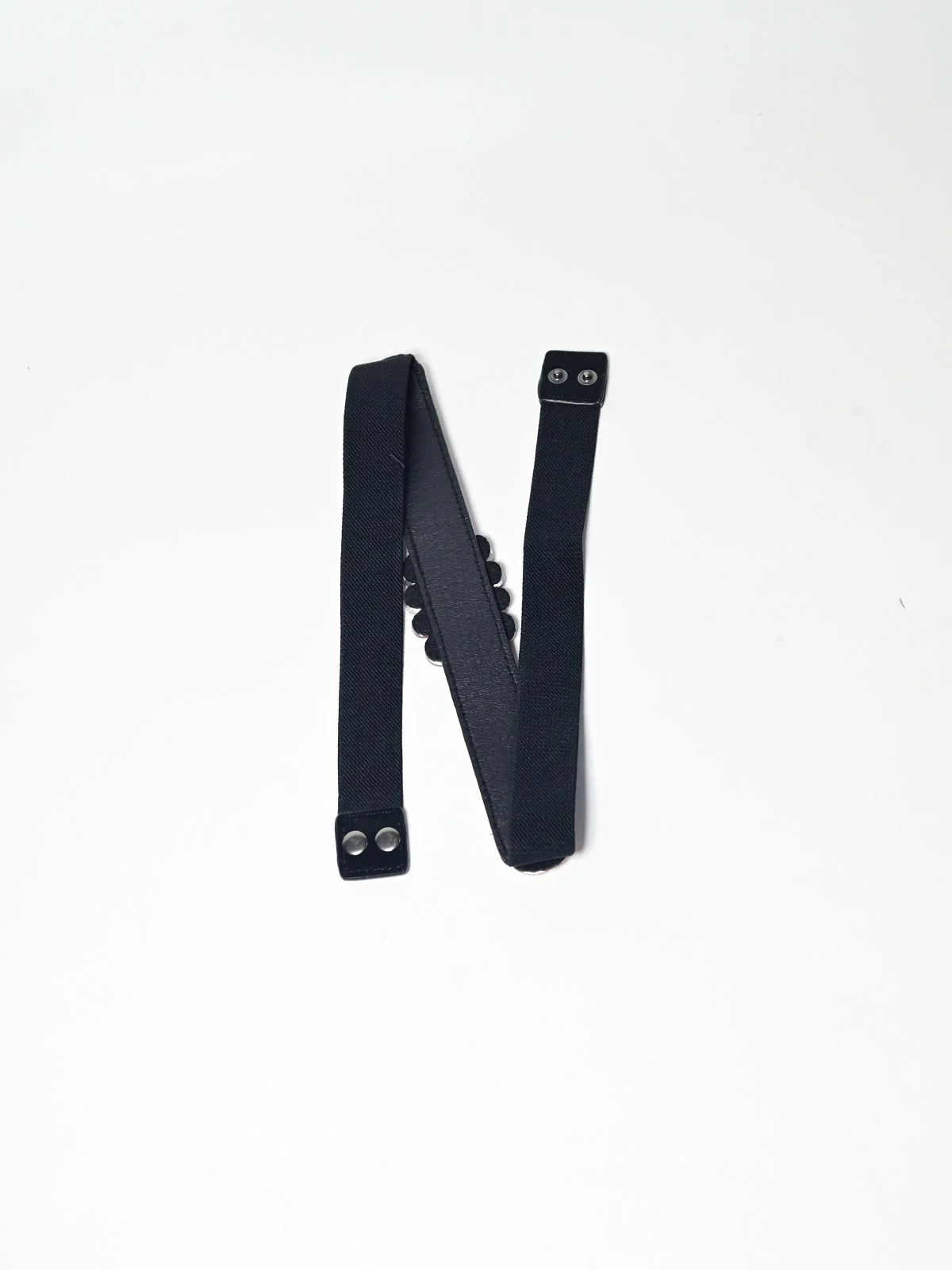 Odette Black PU Embellished Belt For Women - Image 5