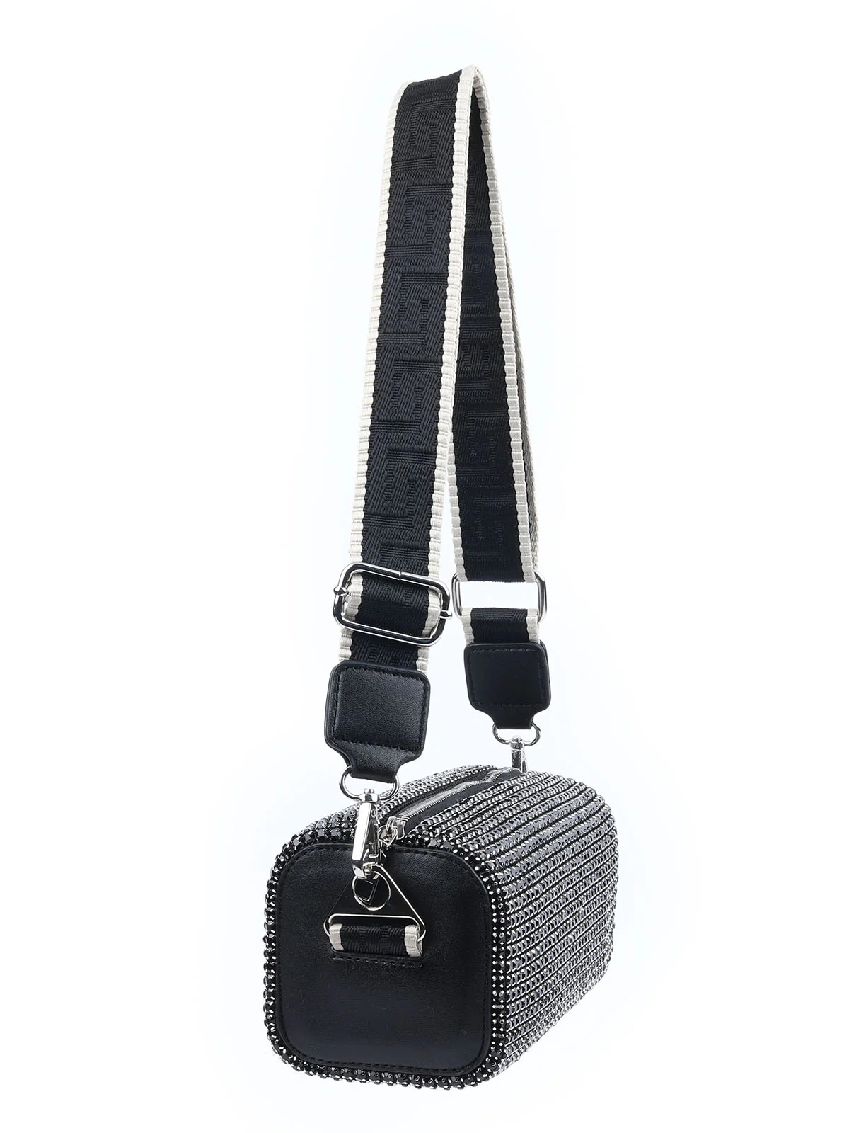 Odette Black PU Embellished Clutch For Women - Image 4