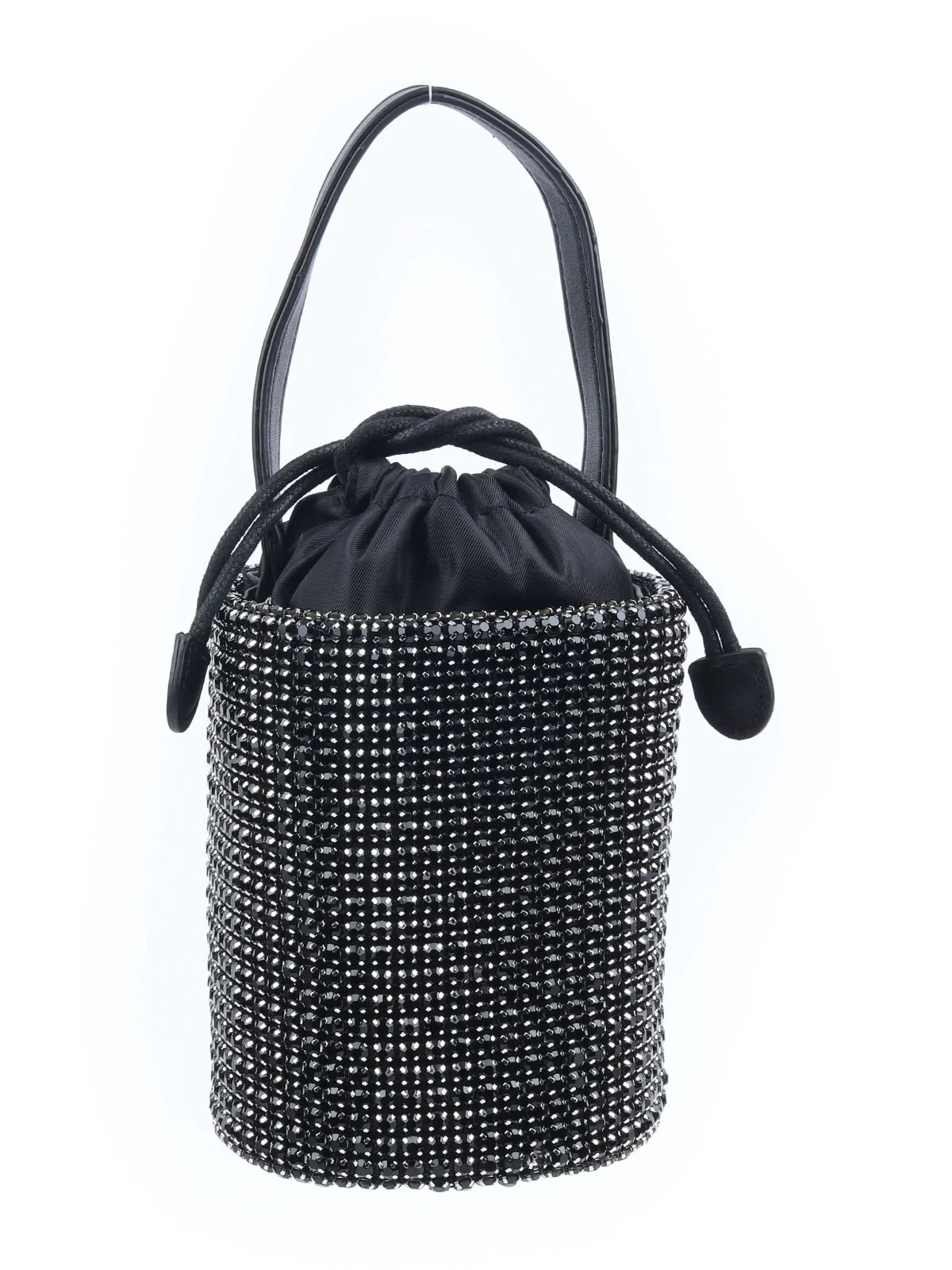 Odette Black PU Embellished Potli For Women - Image 3