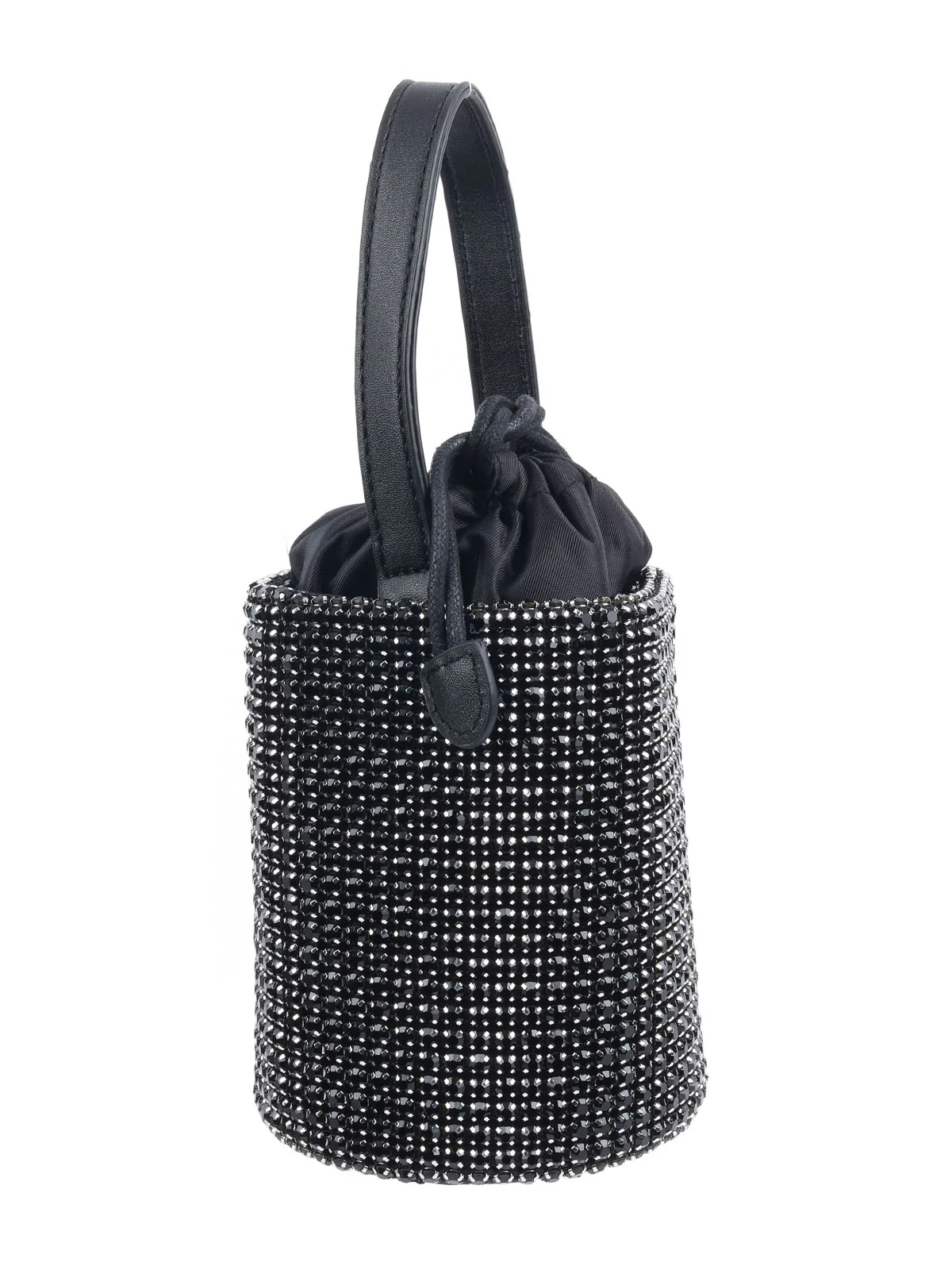 Odette Black PU Embellished Potli For Women - Image 4