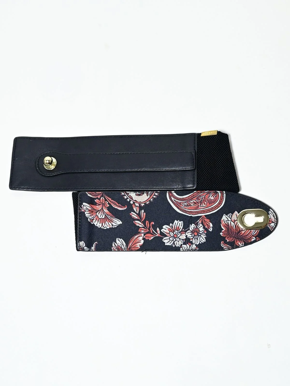 Odette Black PU Printed Belt For Women - Image 4