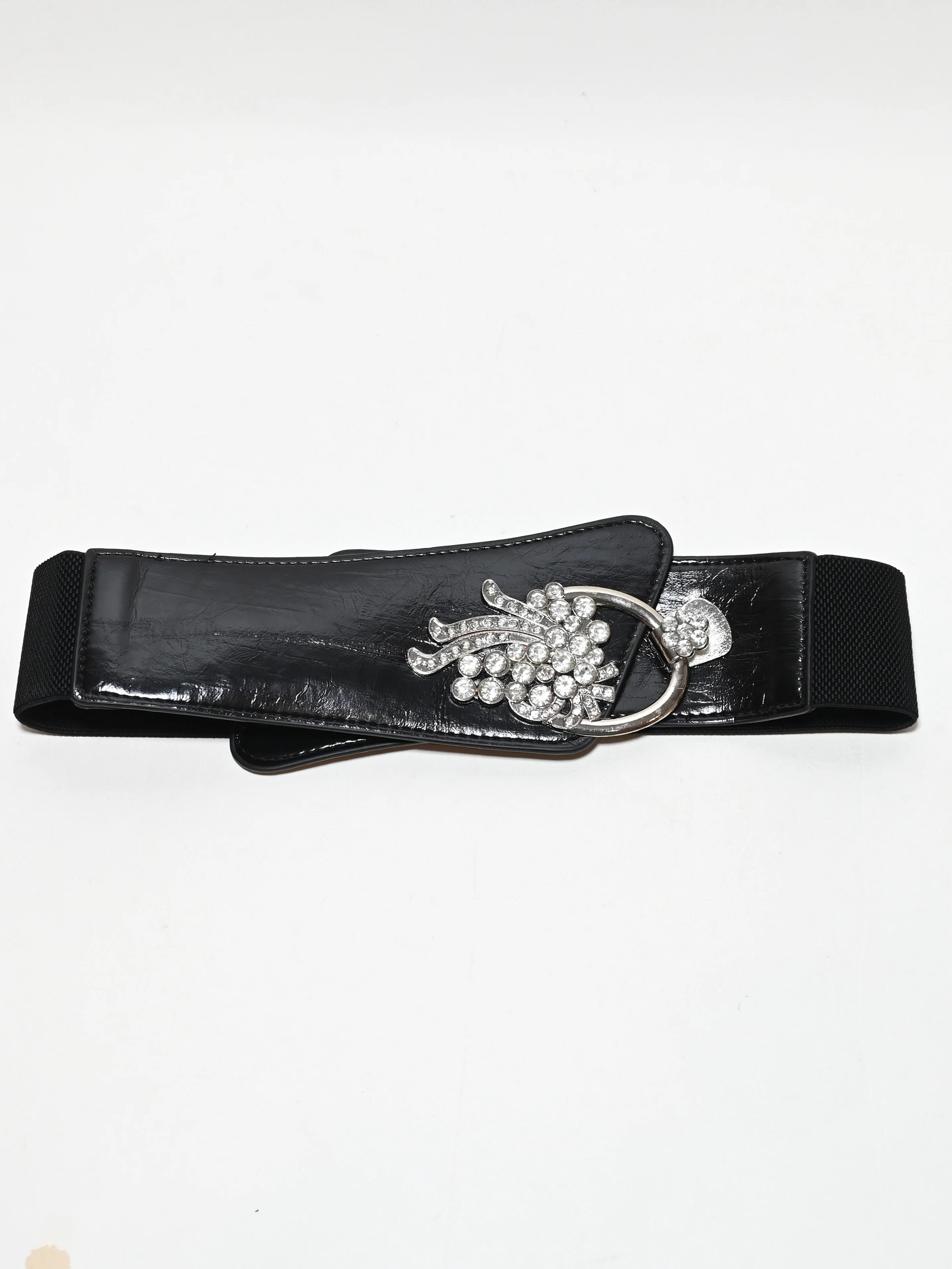 Odette Black PU Stone Belt For Women - Image 3