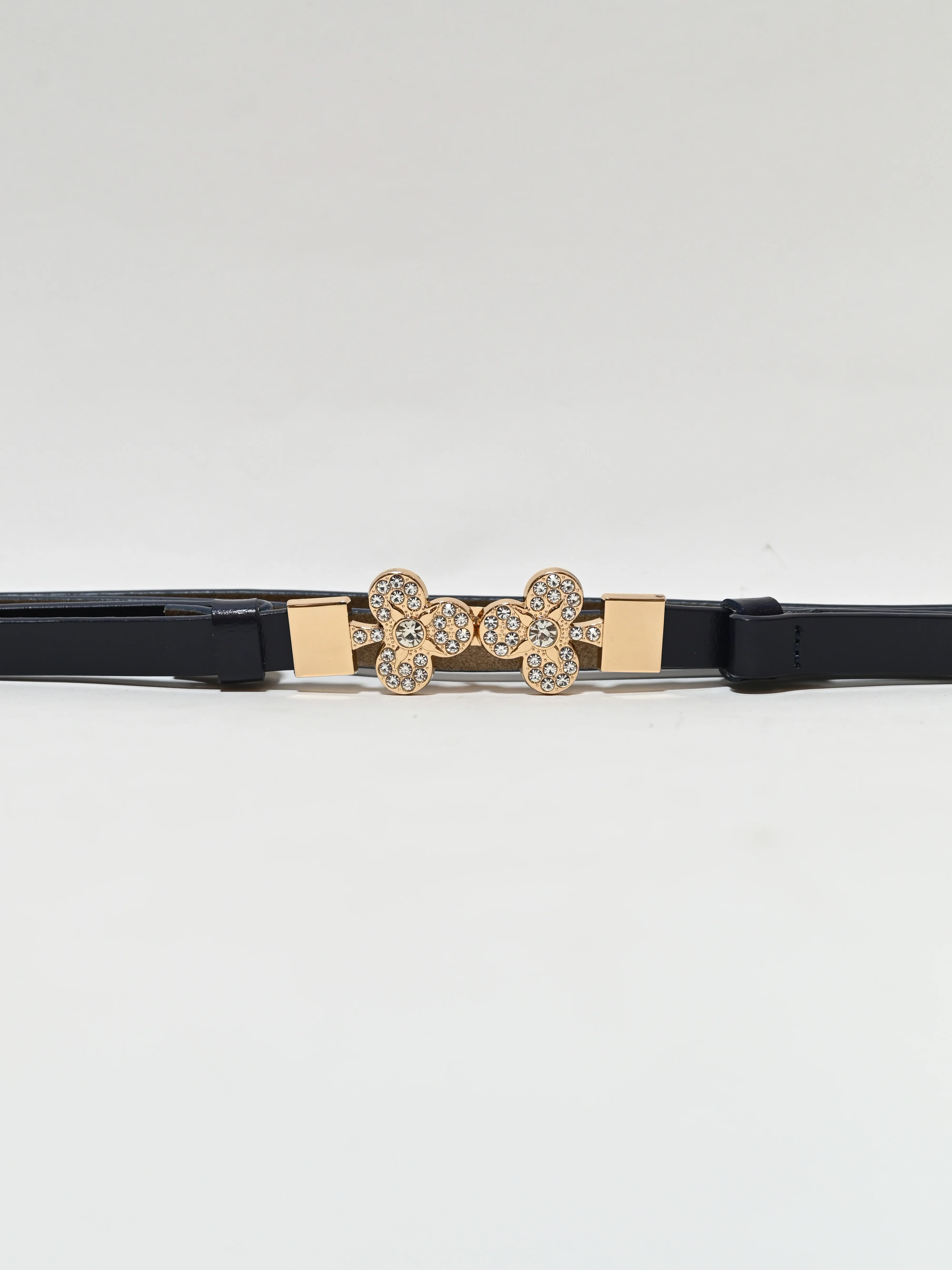 Odette Black PU Stone Belt For Women - Image 2