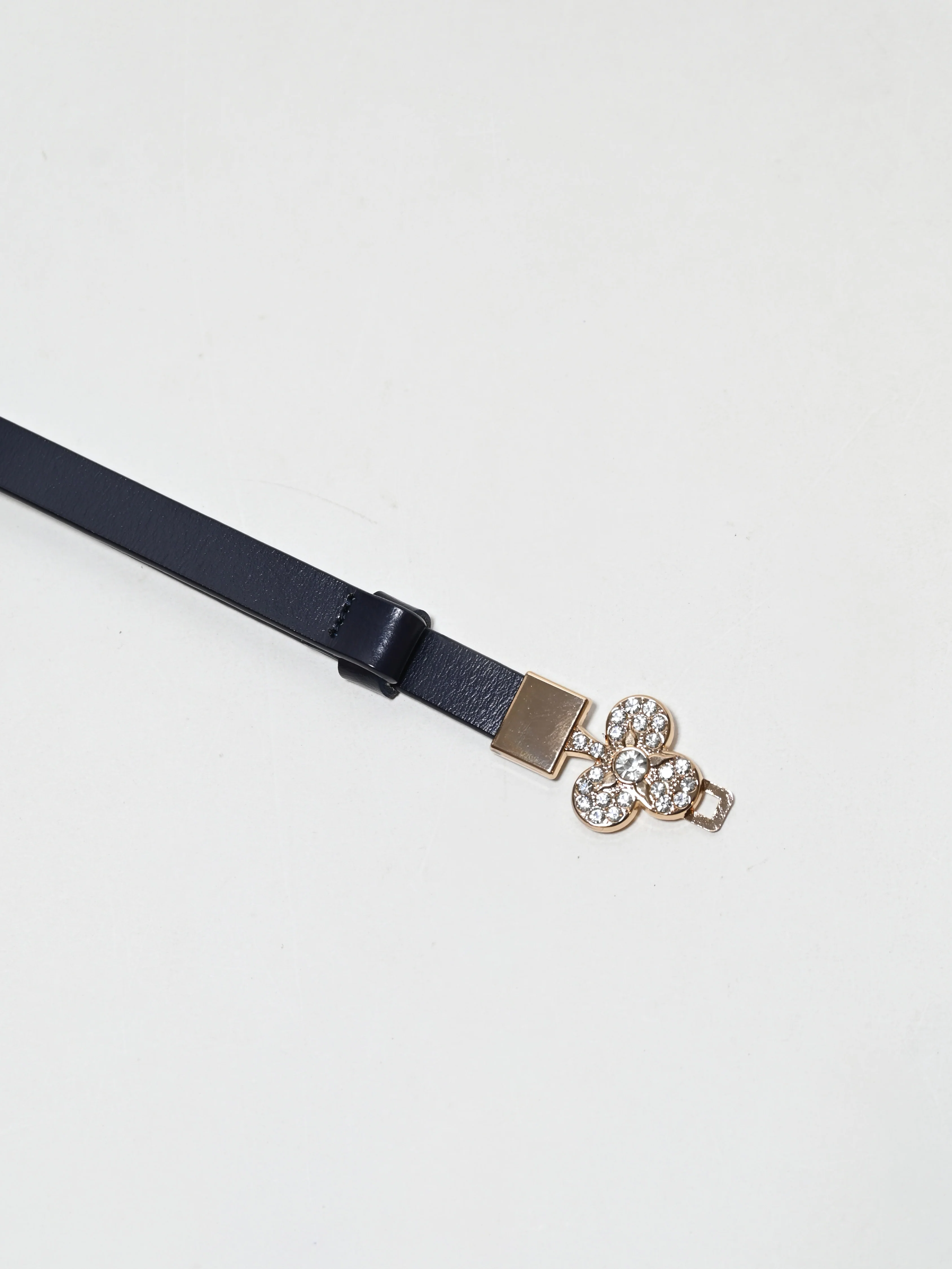 Odette Black PU Stone Belt For Women - Image 4