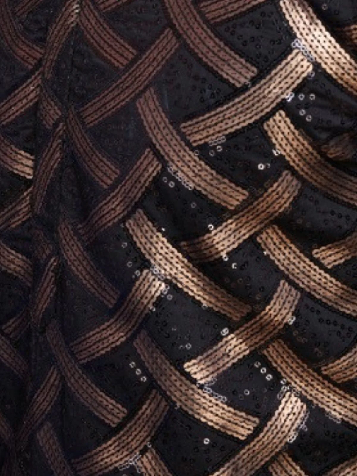Odette Black Silk Blend Sequins Stitched Kurta For Men - Image 4