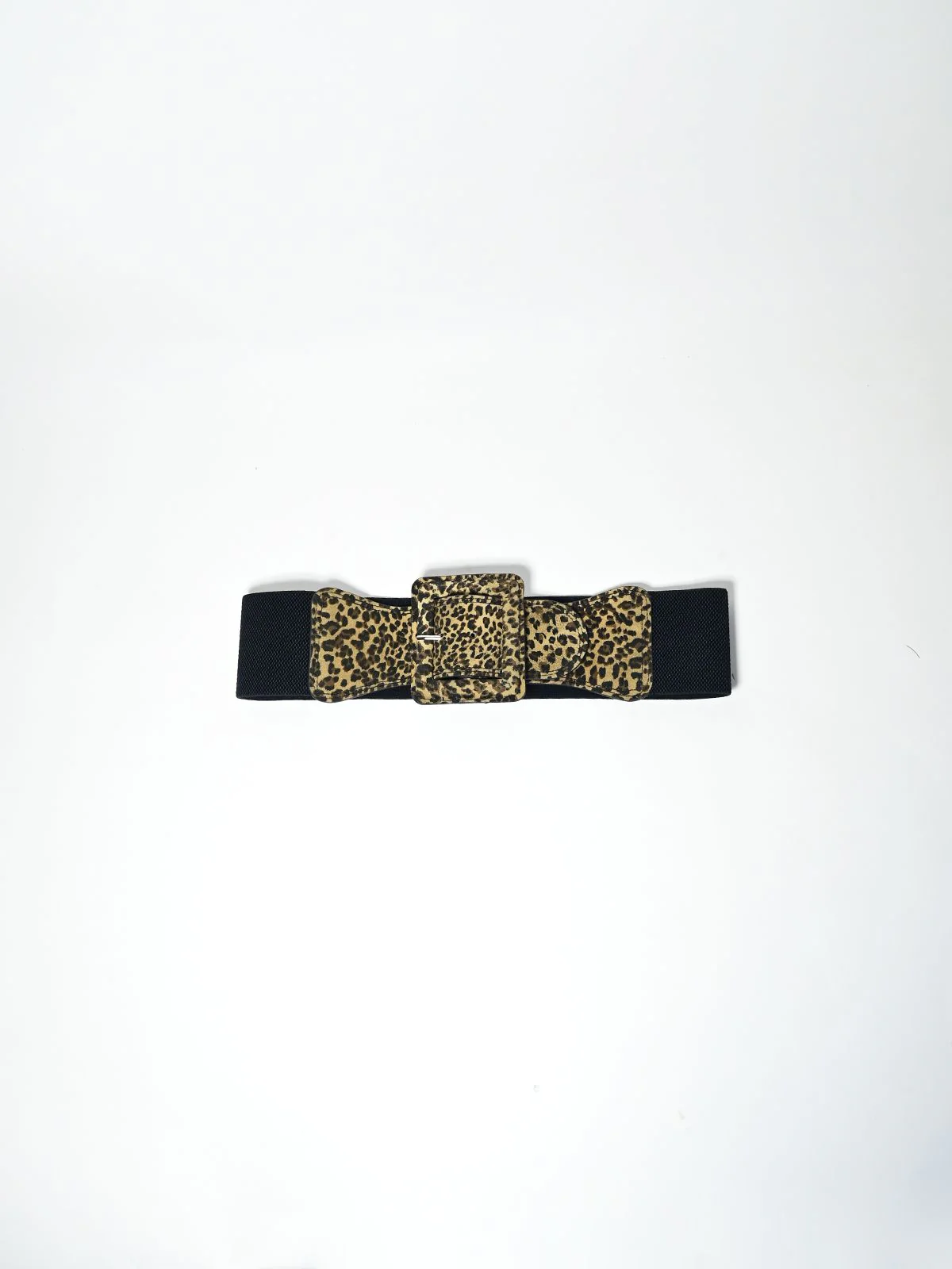 Odette Black Suede And Elastic Solid Belt For Women - Image 3