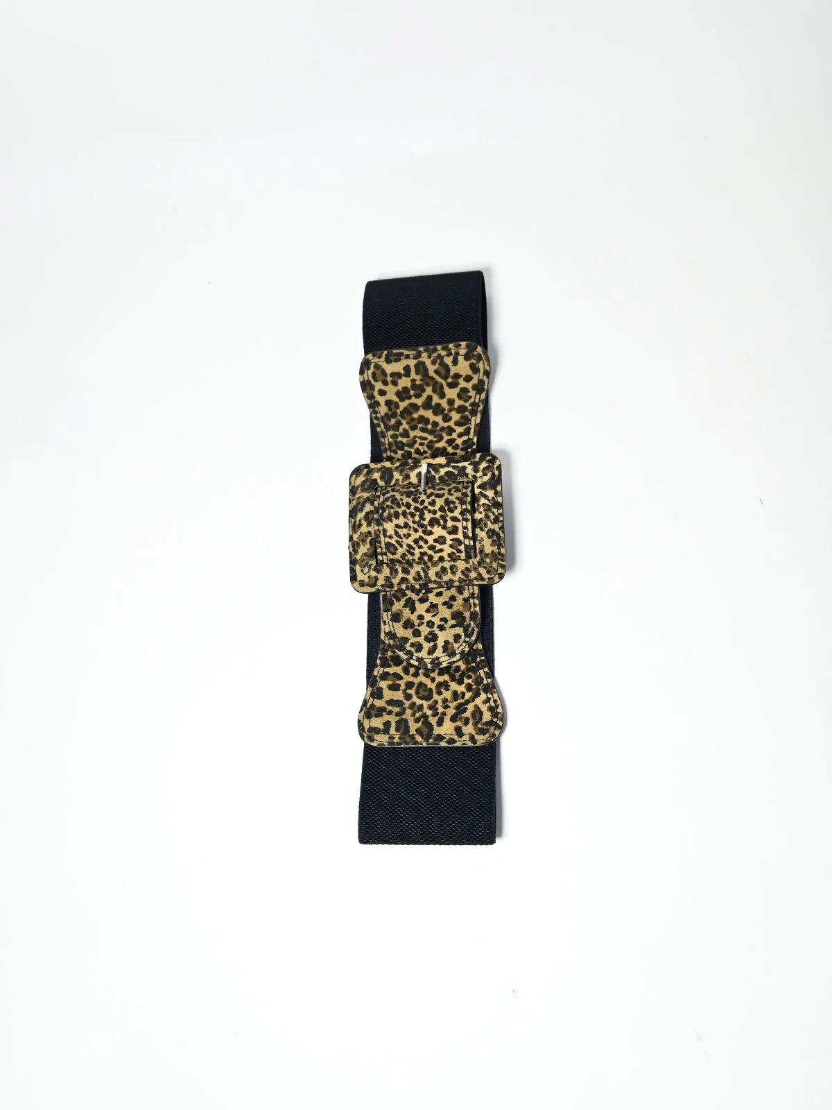 Odette Black Suede And Elastic Solid Belt For Women - Image 5
