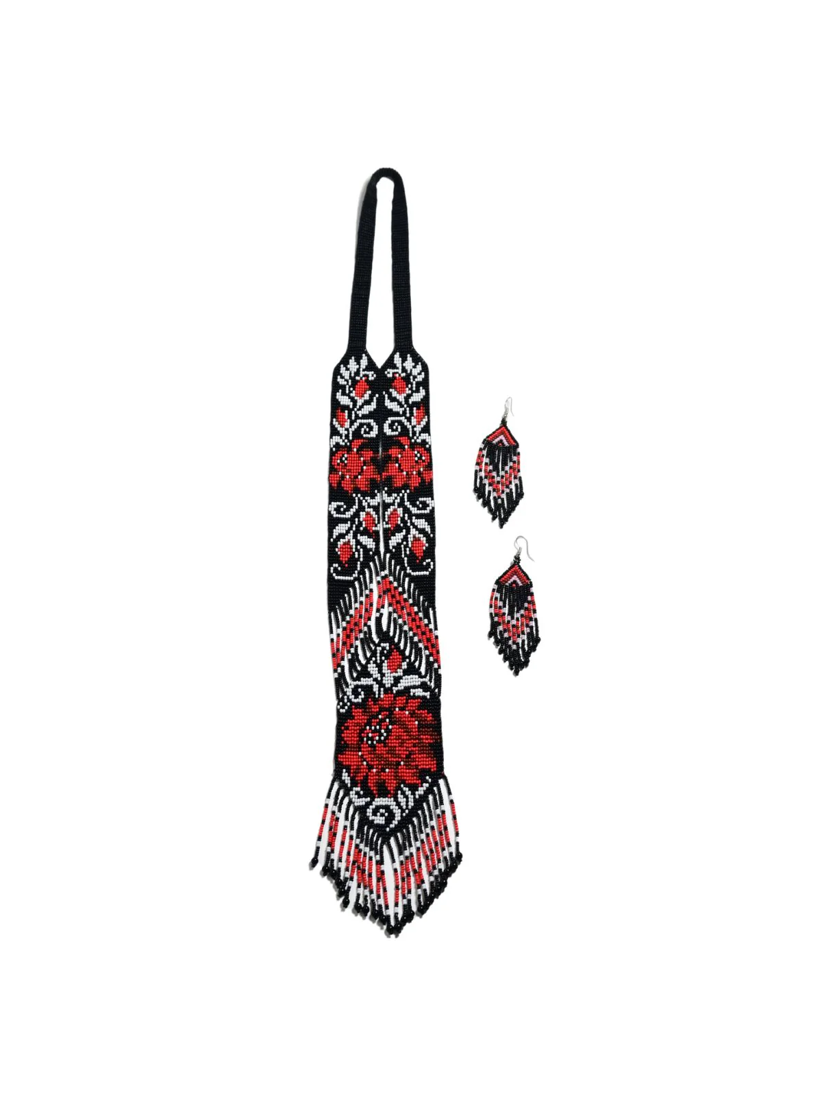 Odette Black Thread Beaded Jewellery Set For Women - Image 3