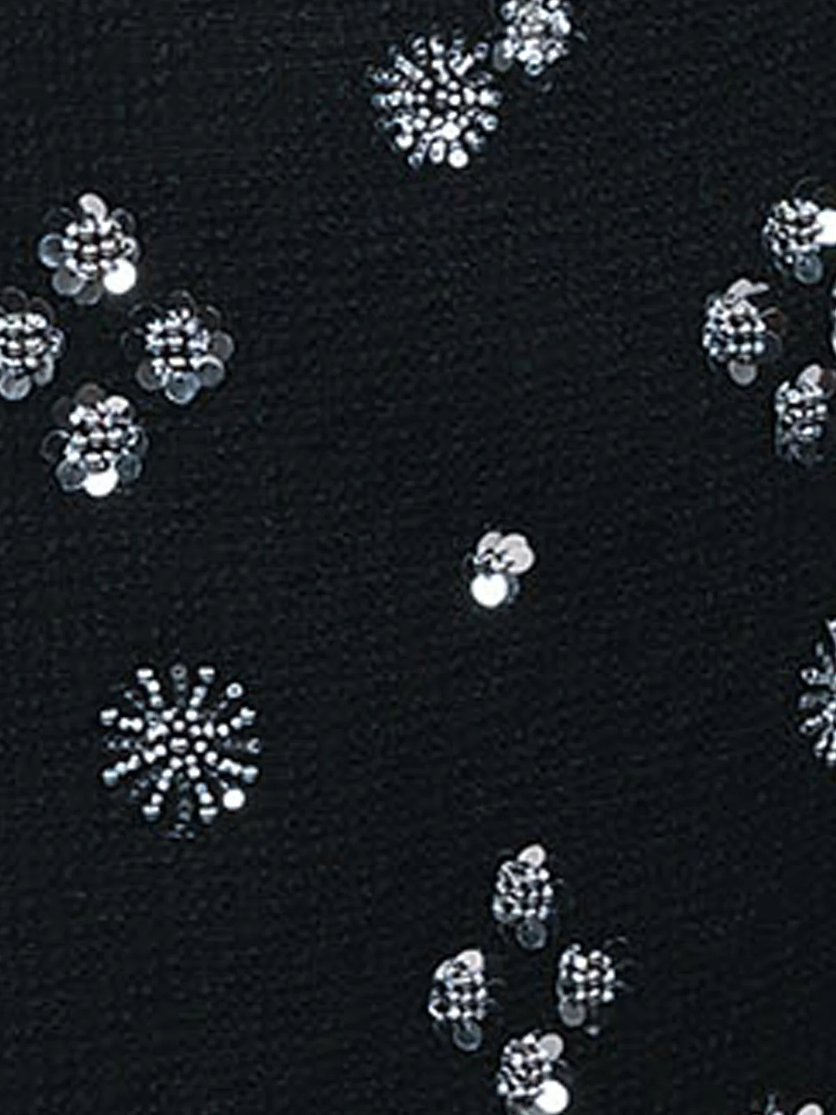 Odette Black Twill Embellished Mini Skirt For Women - Image 4