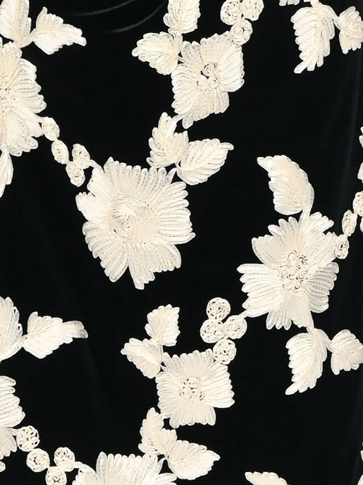 Odette Black Velvet Ribbon Applique Skirt For Women - Image 5