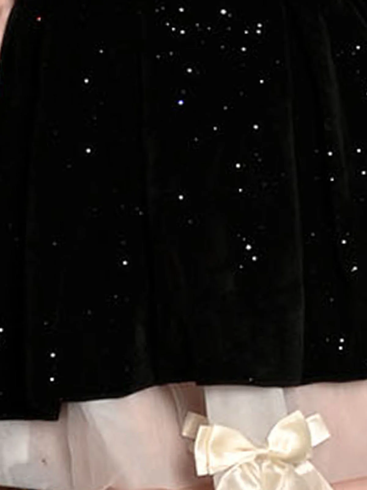 Odette Black Velvet Solid Dress For Women - Image 5