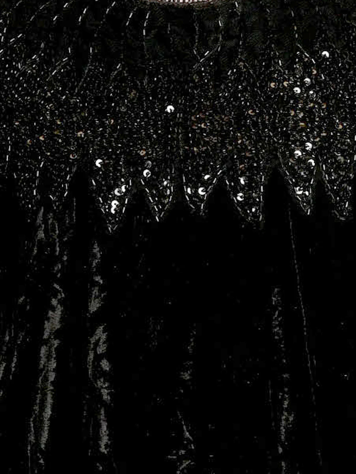 Odette Black Velvet Solid Top For Women - Image 5