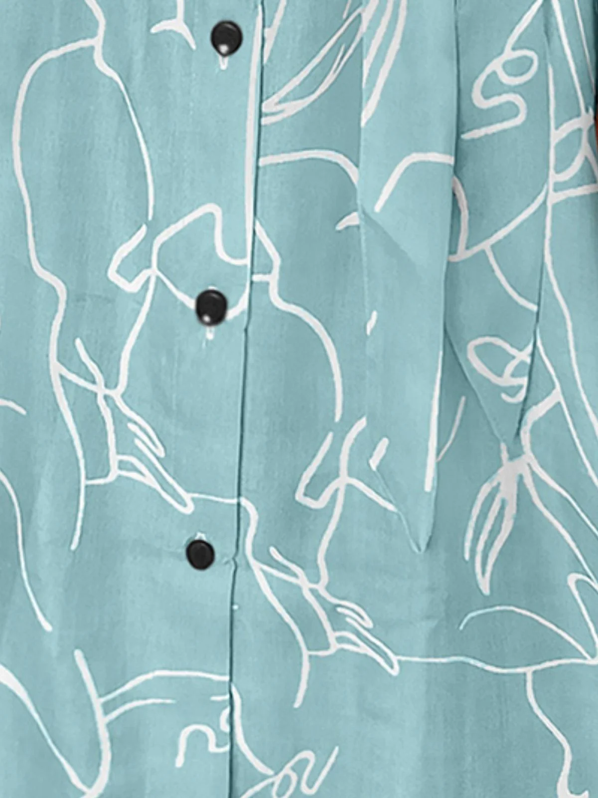 Odette Blue Cotton Printed Dress For Women - Image 5