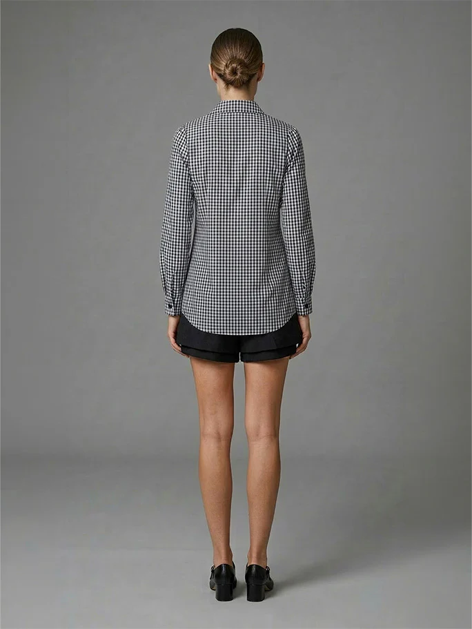 Odette Blue Cotton Solid Top For Women - Image 3