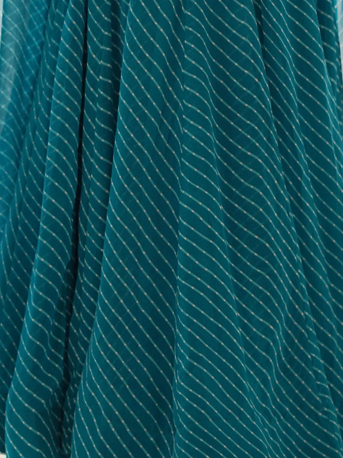 Odette Blue Georgette Printed Kurta Set For Women - Image 5