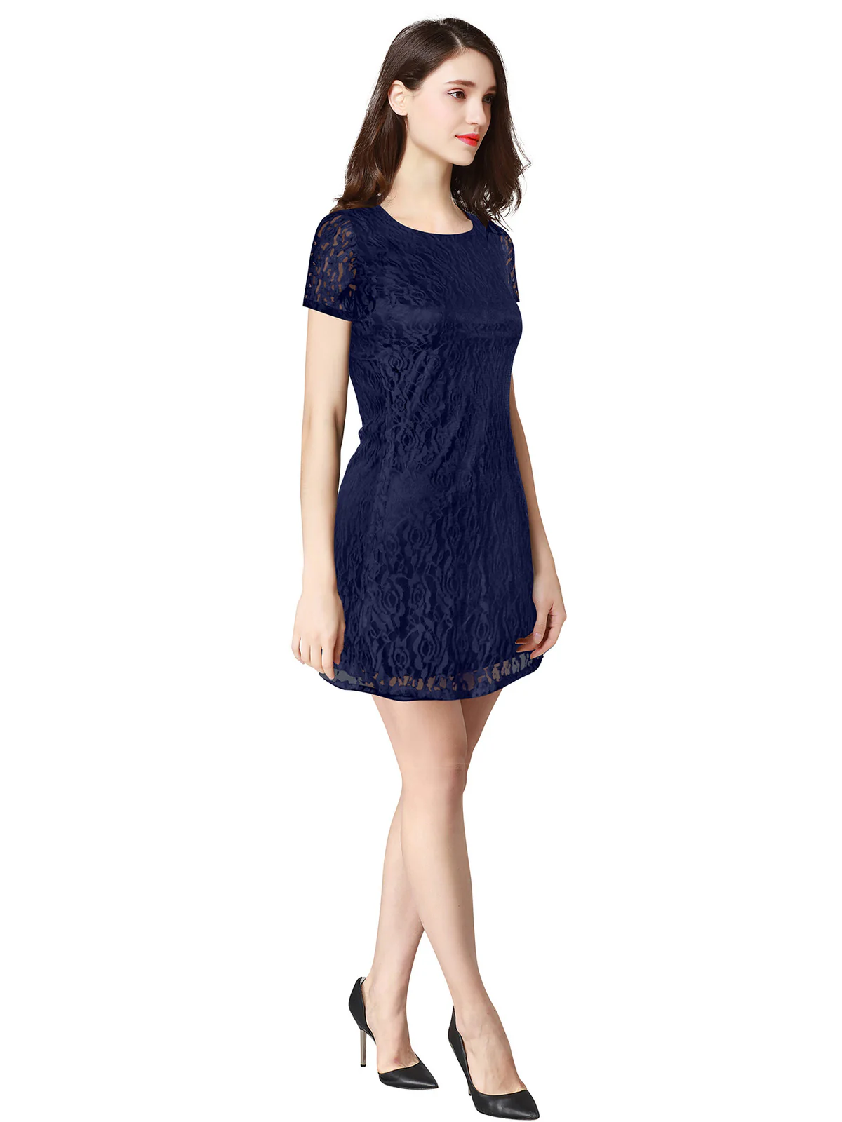 Odette Blue Net Dress For Women - Image 2