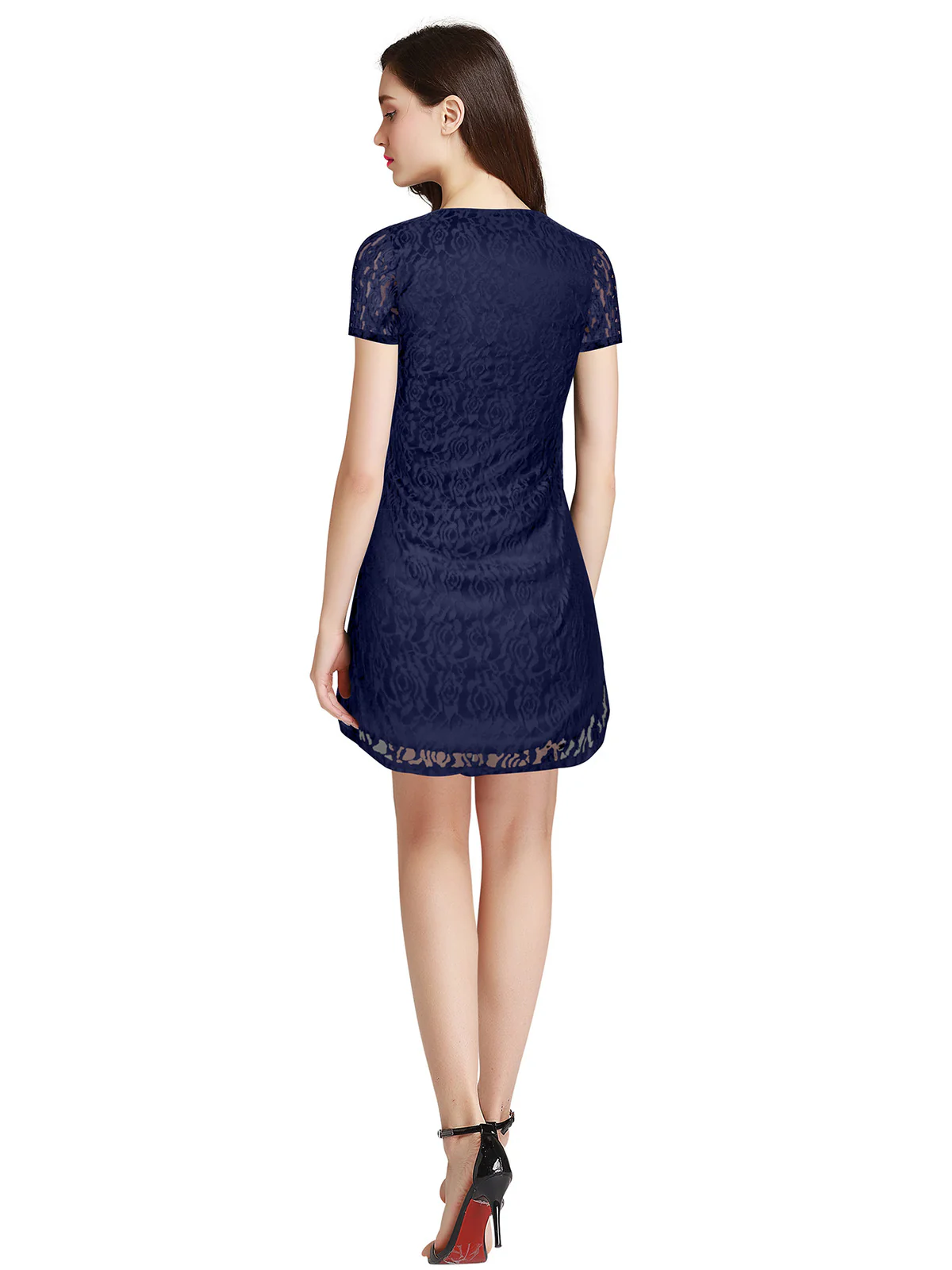 Odette Blue Net Dress For Women - Image 4