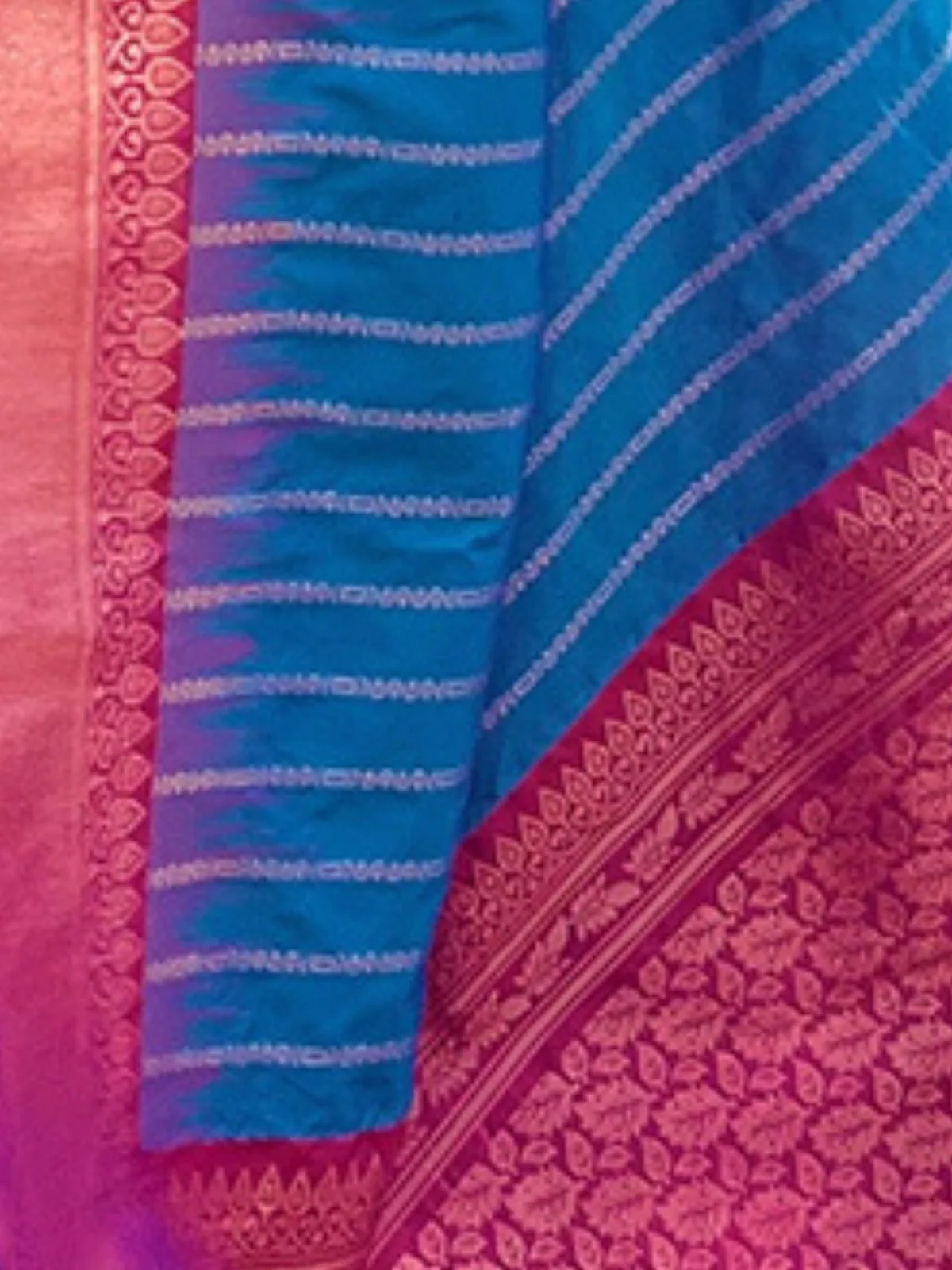 Odette Blue Woven Design Soft Silk Saree With Unstitched Blouse For Women - Image 4