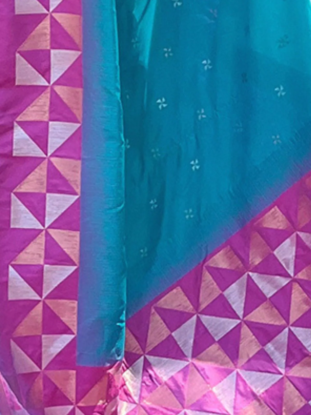 Odette Blue Woven Design Soft Silk Saree With Unstitched Blouse For Women - Image 4