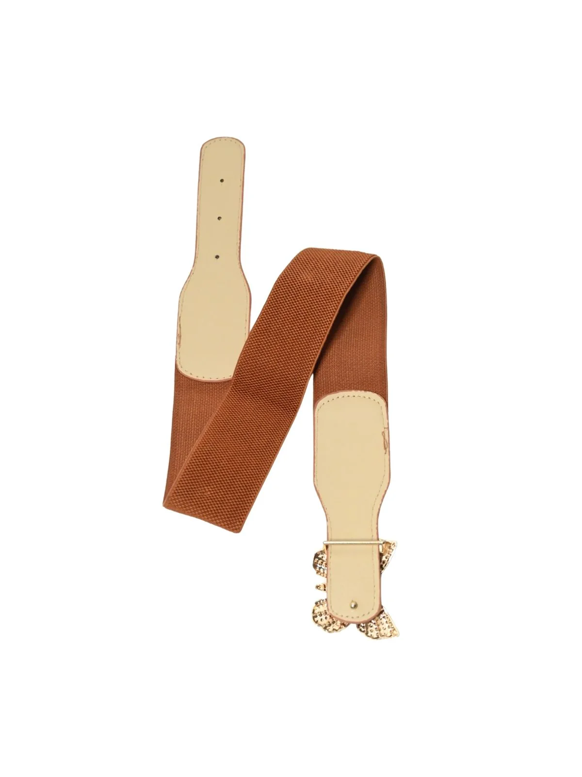 Odette Brown PU Embellished Belt For Women - Image 6
