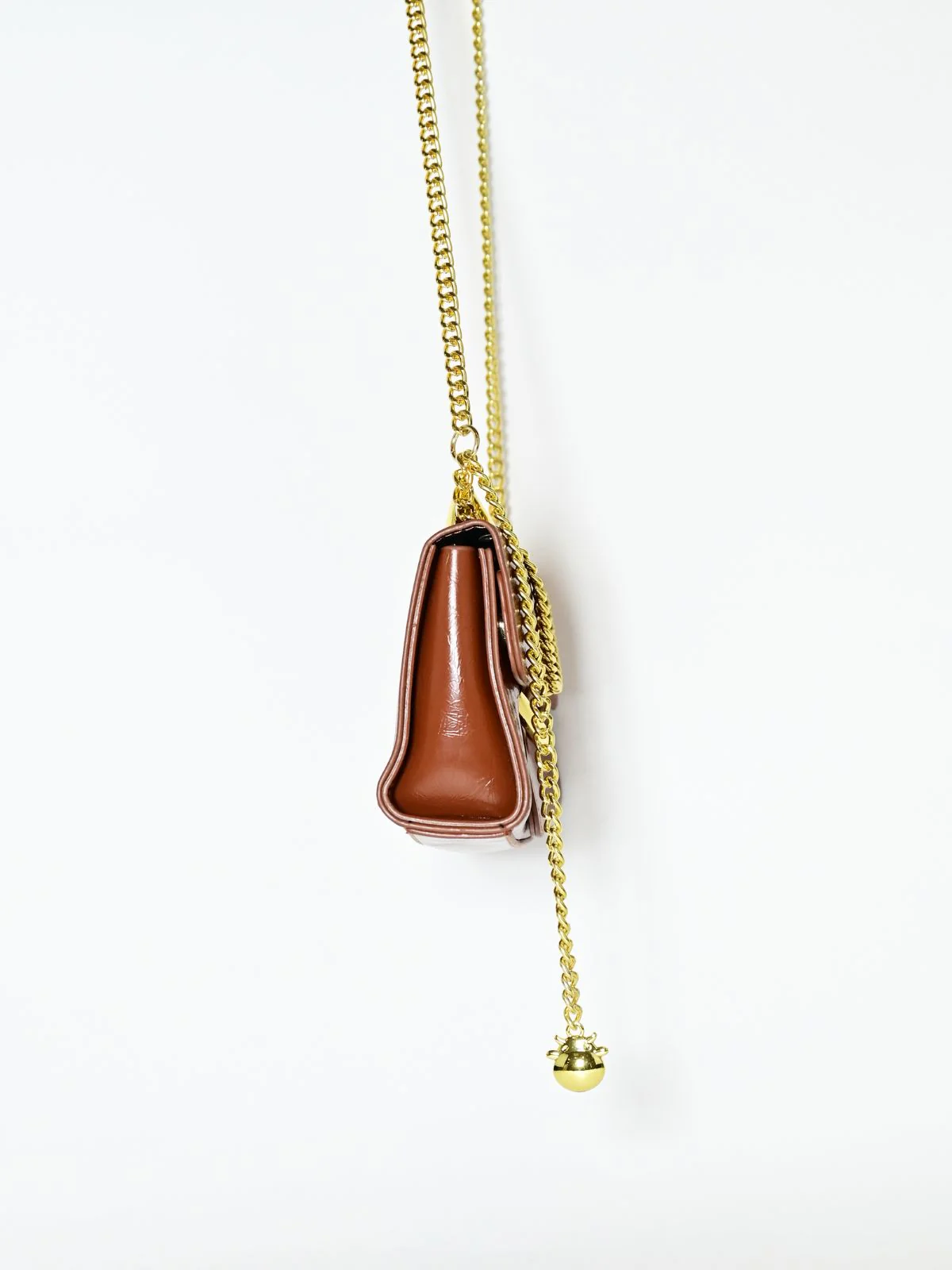 Odette Brown PU Metallic Design Belt Bag For Women - Image 4