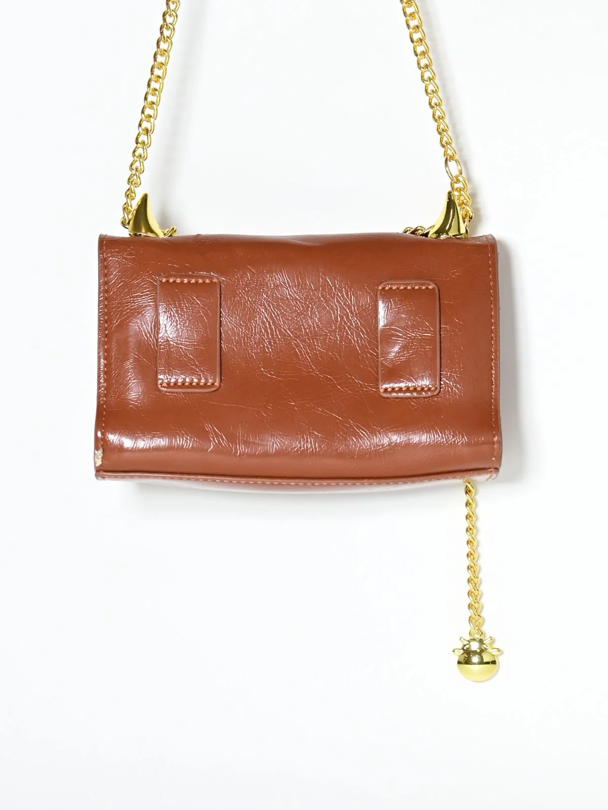 Odette Brown PU Metallic Design Belt Bag For Women - Image 5