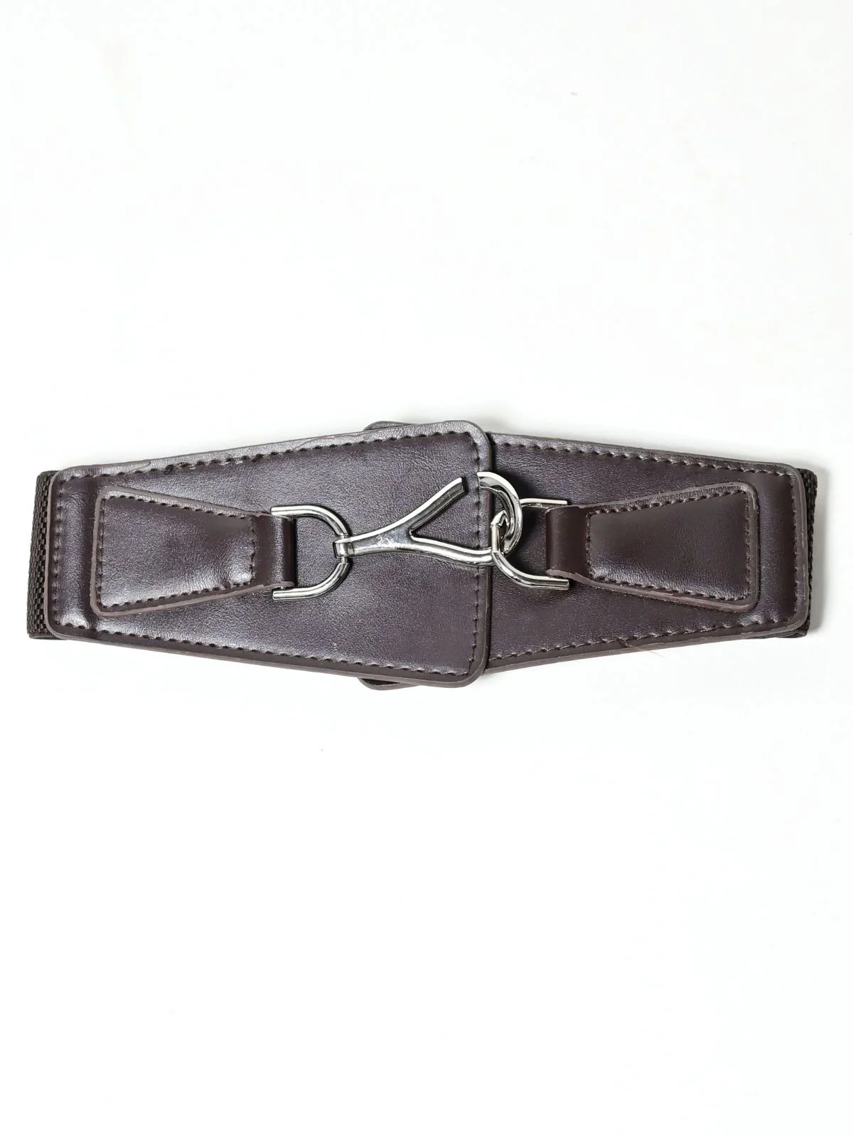Odette Brown PU Self Design Belt For Women - Image 2
