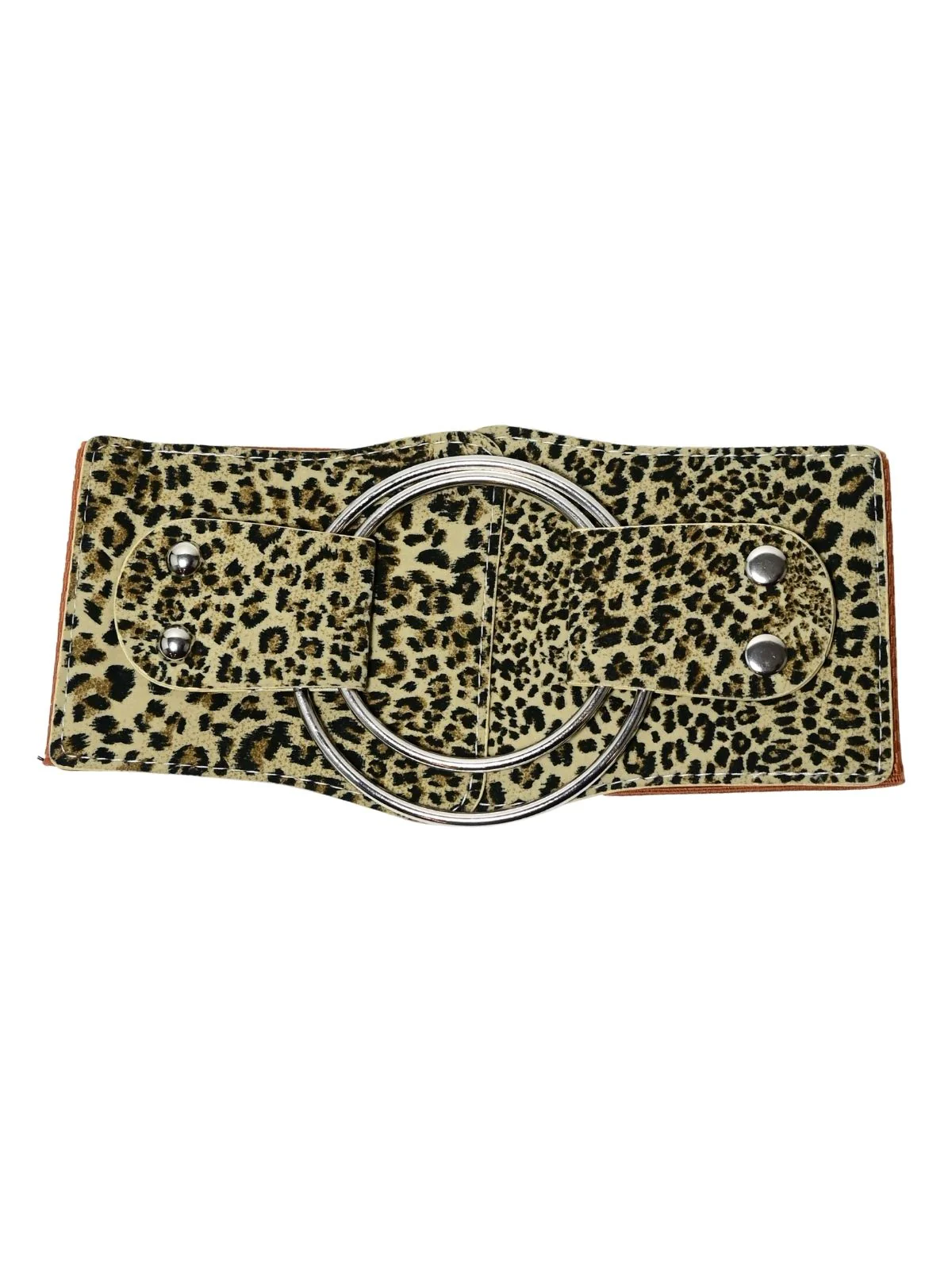 Odette Brown Suede Printed Belt For Women - Image 2