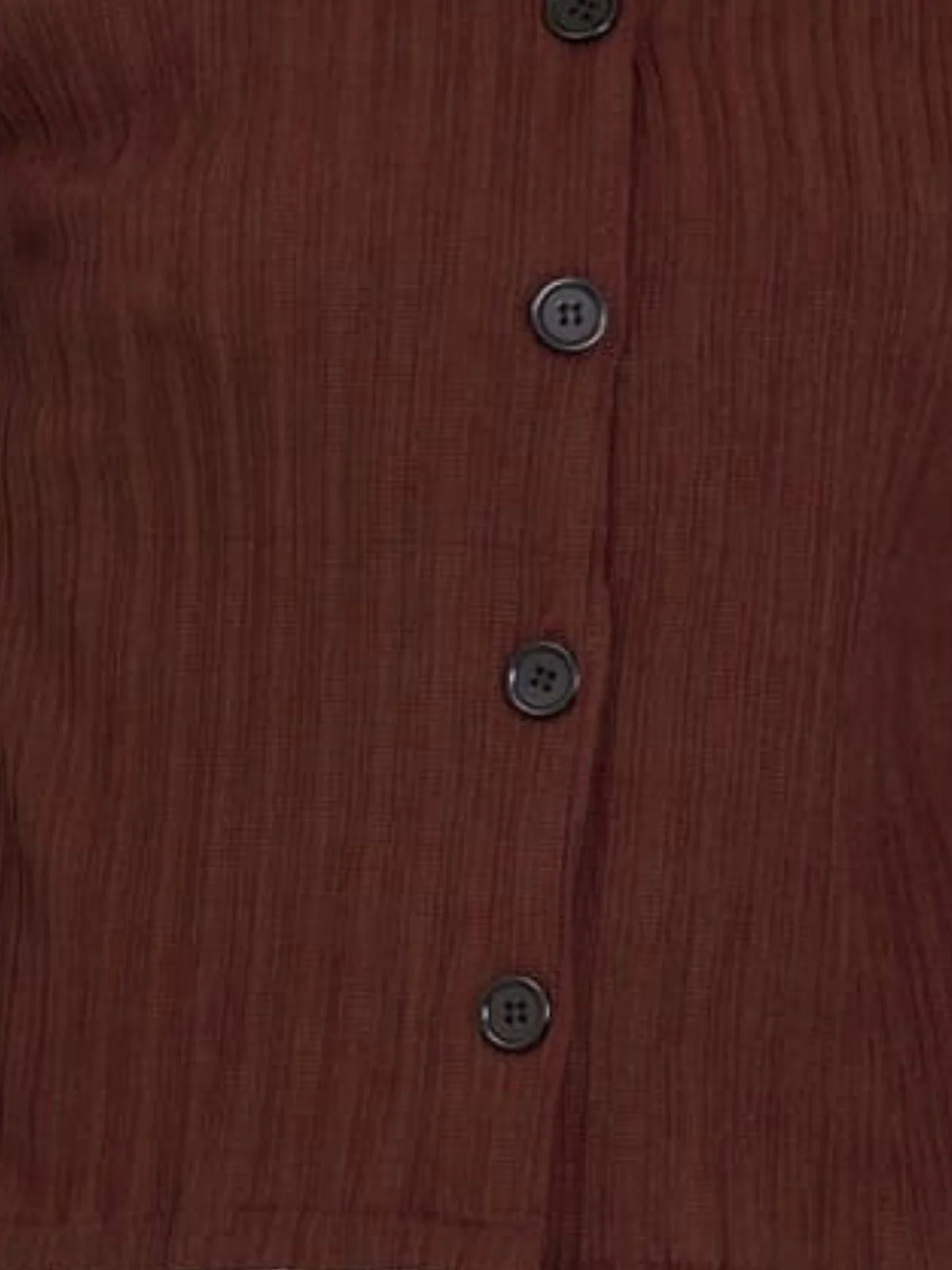 Odette Brown Sugarcane Solid Shirt For Women - Image 4