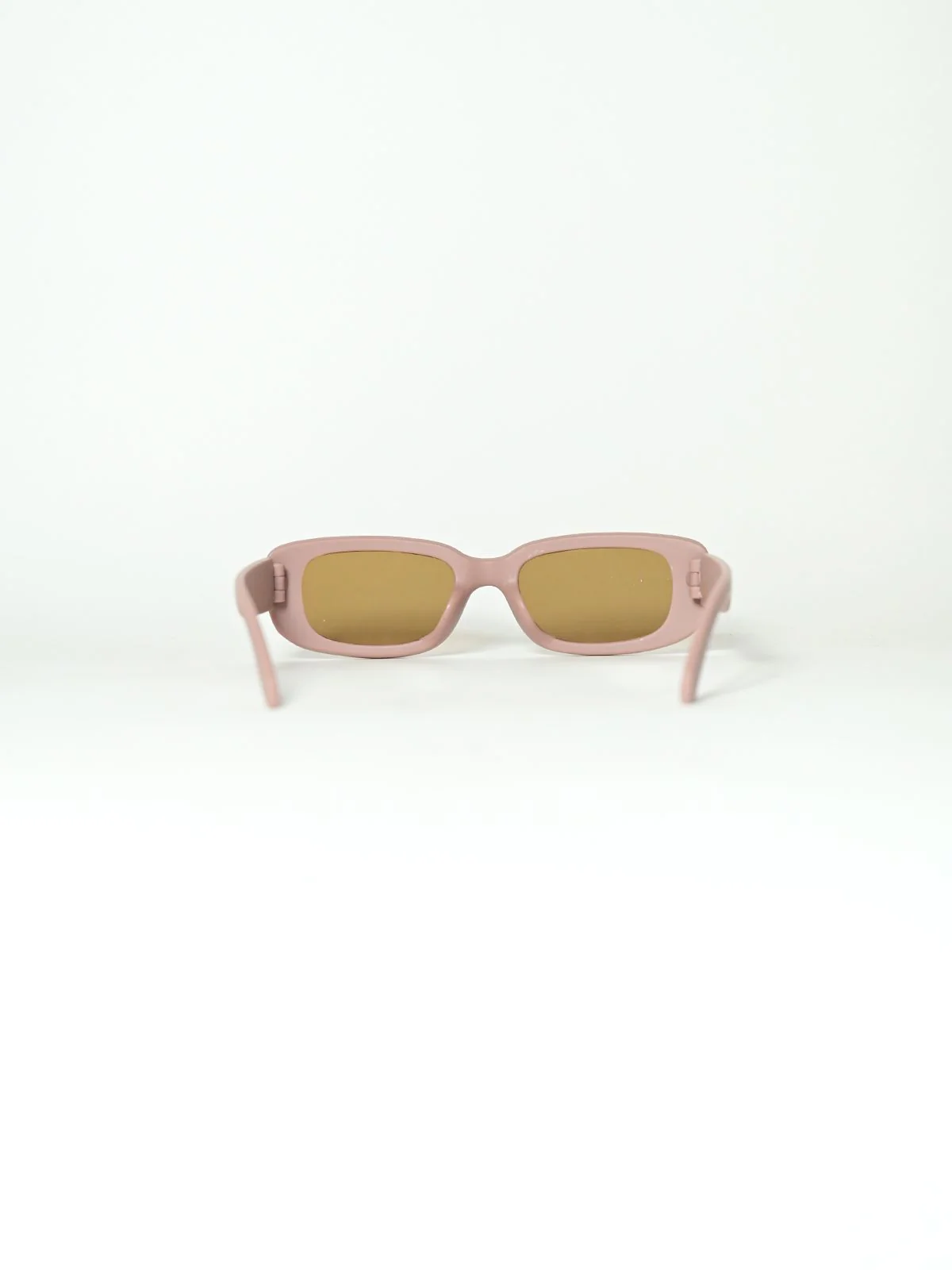 Odette Brown Tinted Acrylic Solid Sunglasses For Women - Image 6