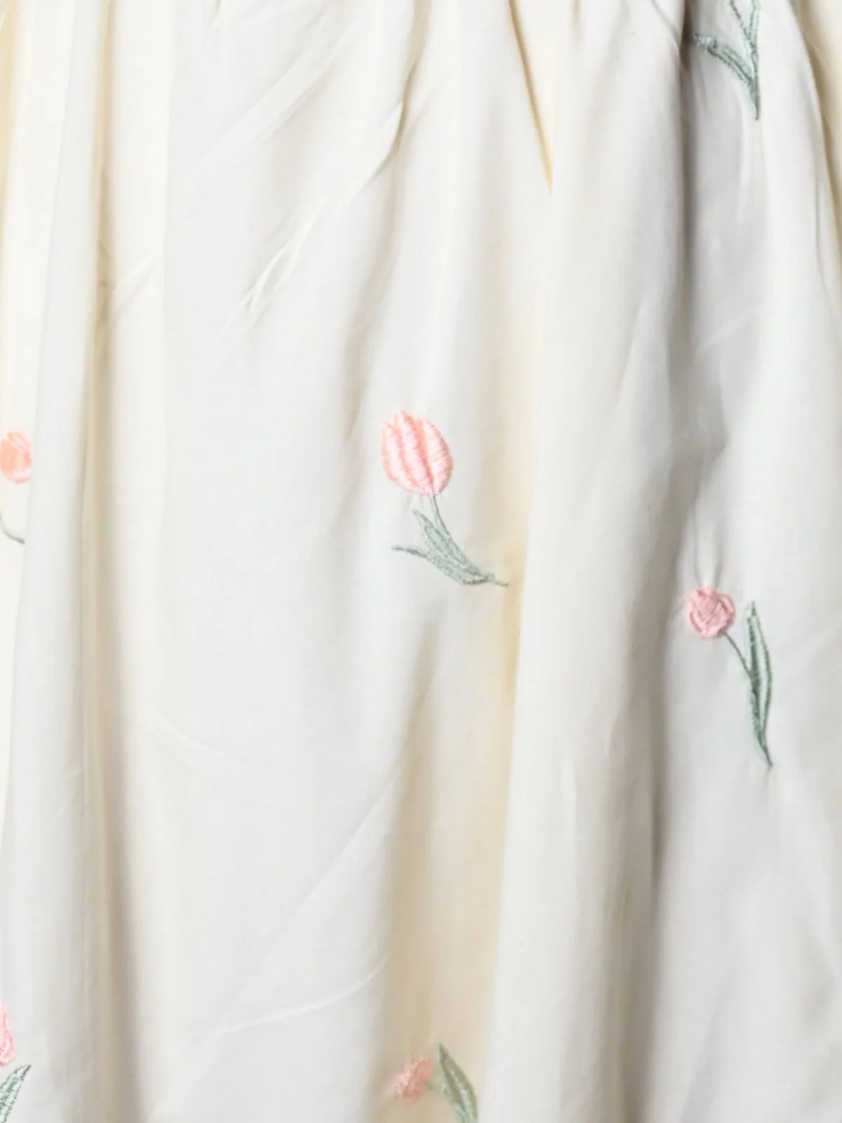 Odette Cream Cotton Embroidered Western Dress for Women - Image 7