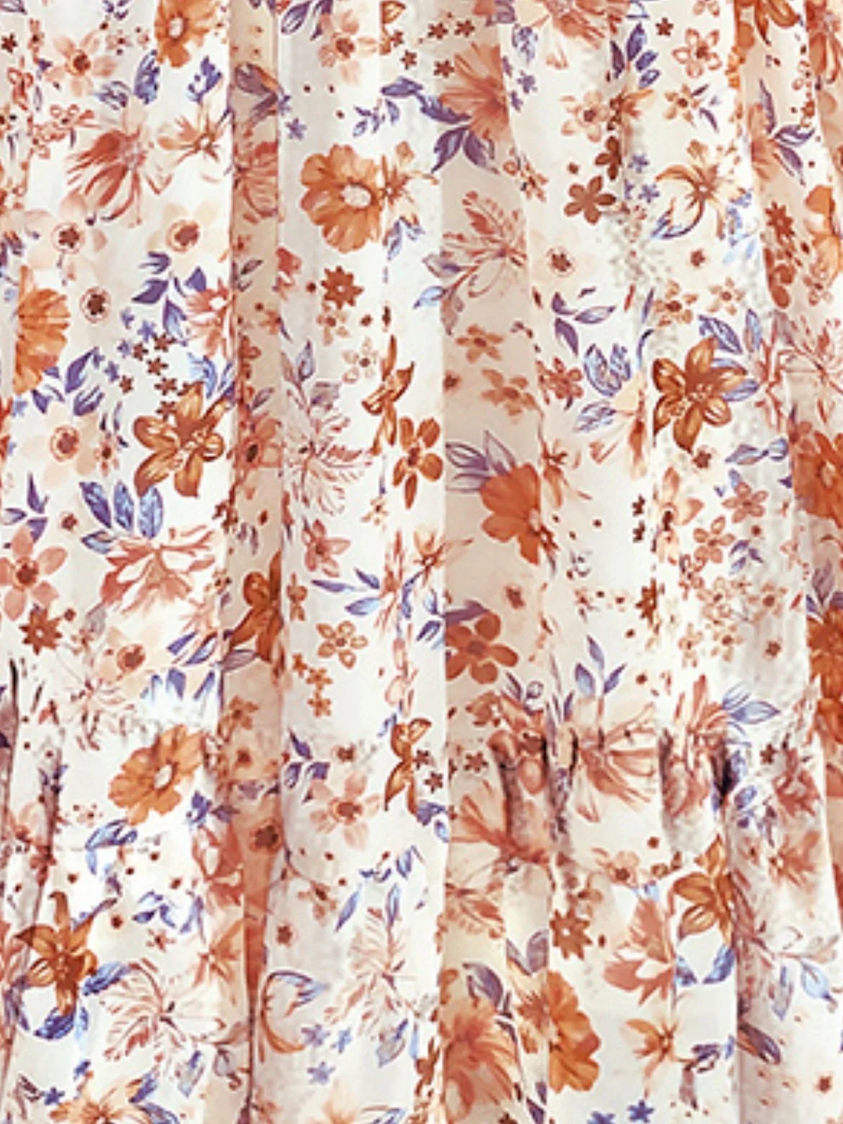 Odette Cream Georgette Printed Dress For Women - Image 5